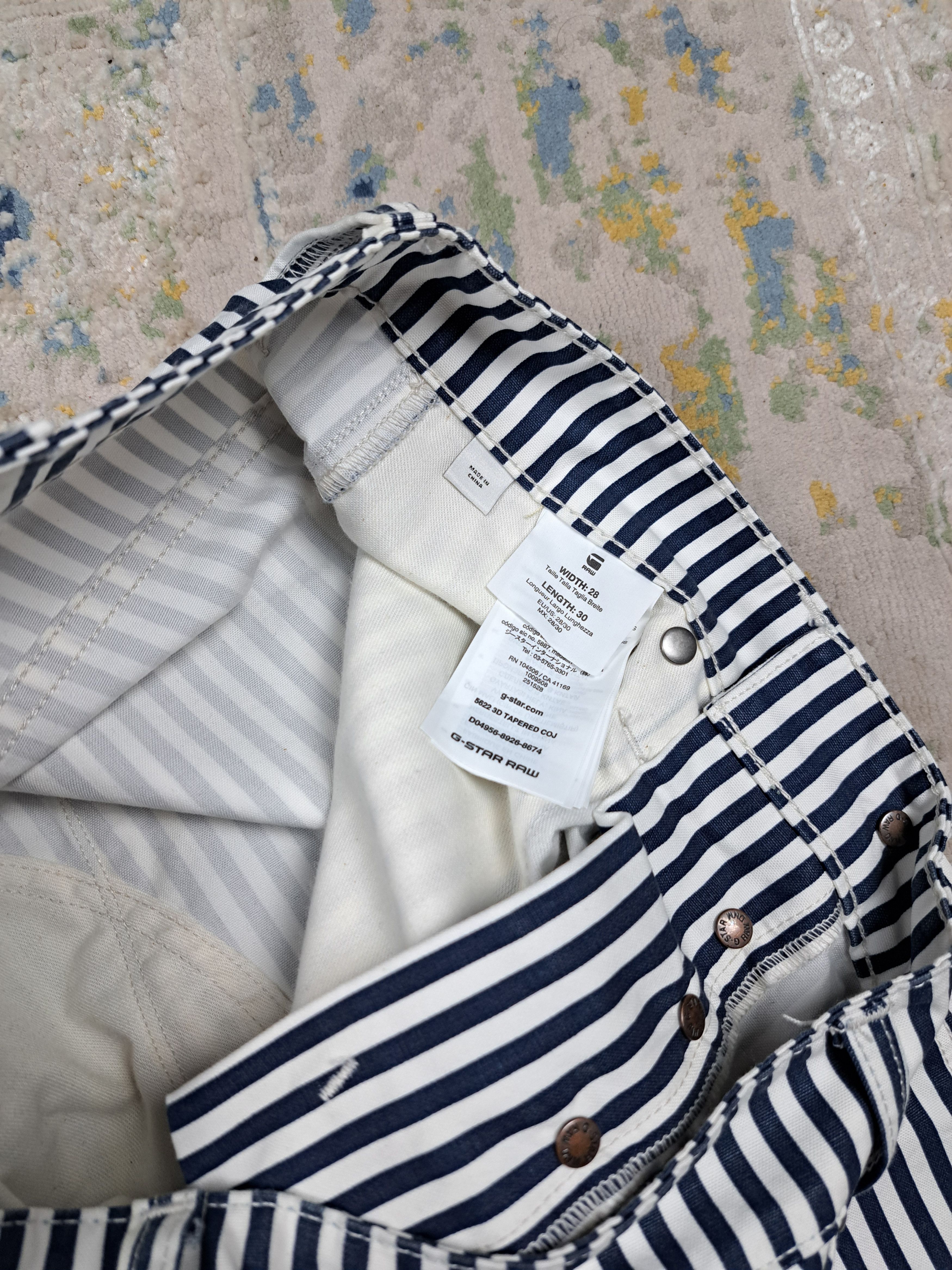 G-Star × Pharrell Pharell Williams G Star Raw Elwood Hickory Stripe Pant Size US 28 / EU 44 - 3 Thumbnail