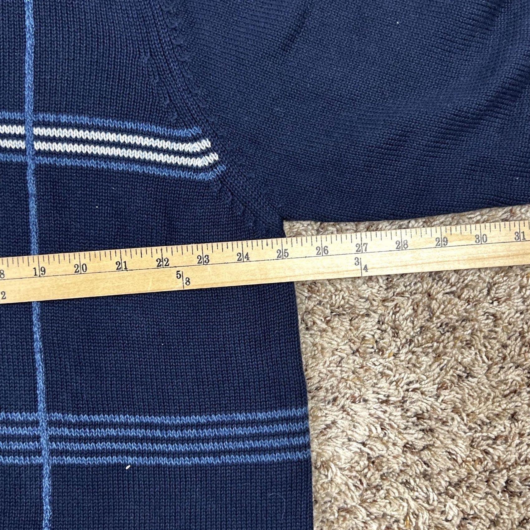 Dockers DOCKERS Sweater Crewneck Knit Pullover 2XL Navy Striped Men Blue Cotton Soft Vintage: No Size US XXL / EU 58 / 5 - 7 Thumbnail