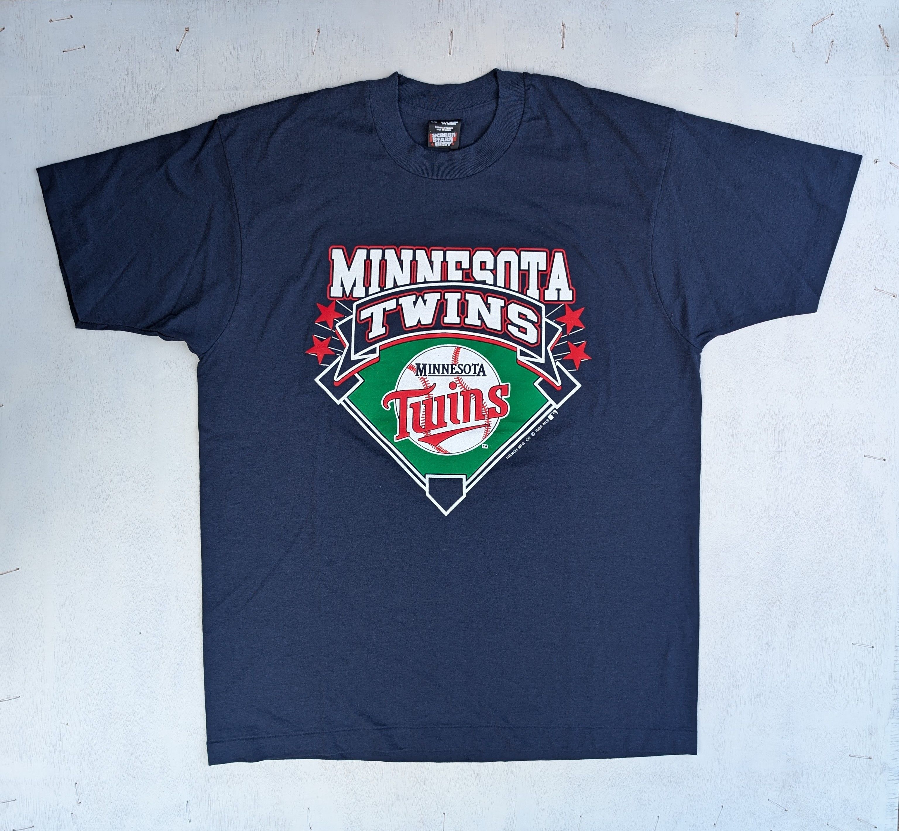 MLB × Vintage Vtg 1988 Minnesota Twins screen stars graphic t shirt sz XL Size US XL / EU 56 / 4 - 2 Thumbnail