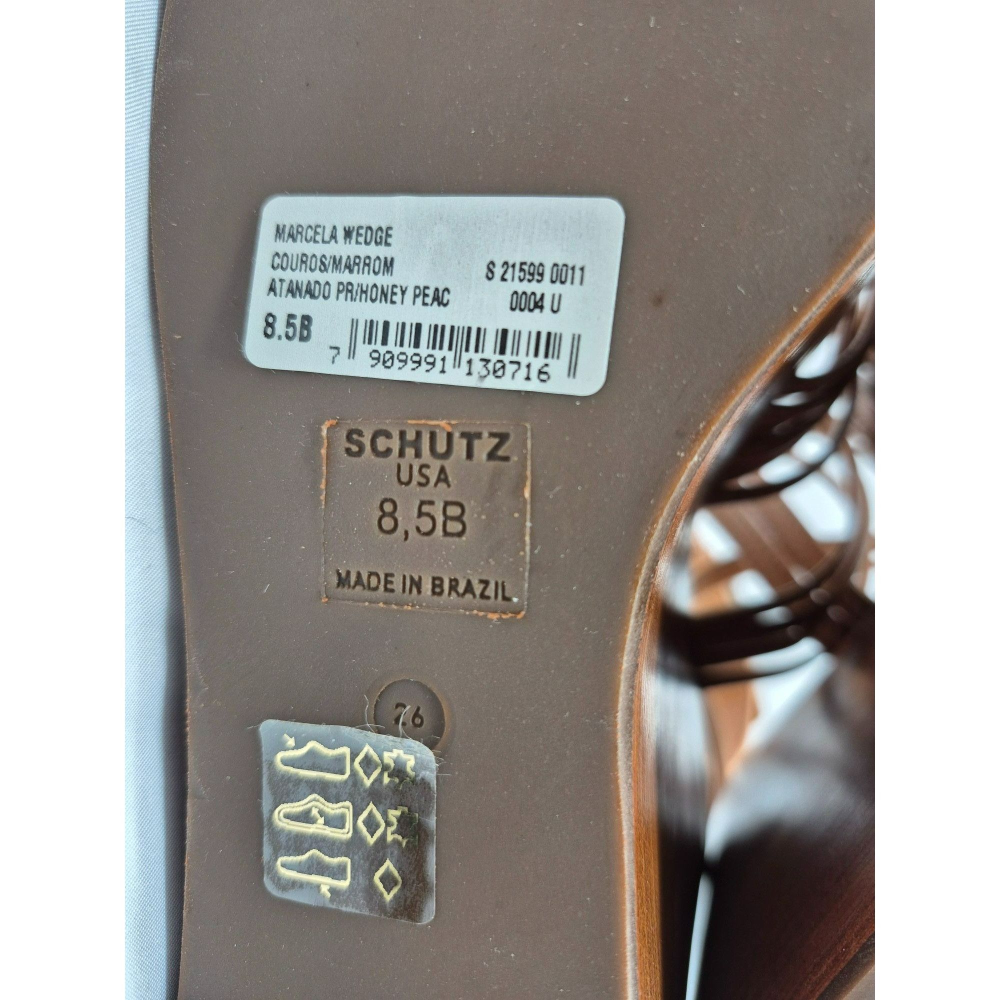 SCHUTZ Schutz Marcella Wedge Tan Leather Platform Sandals 8.5 Size US 8.5 / IT 38.5 - 9 Thumbnail