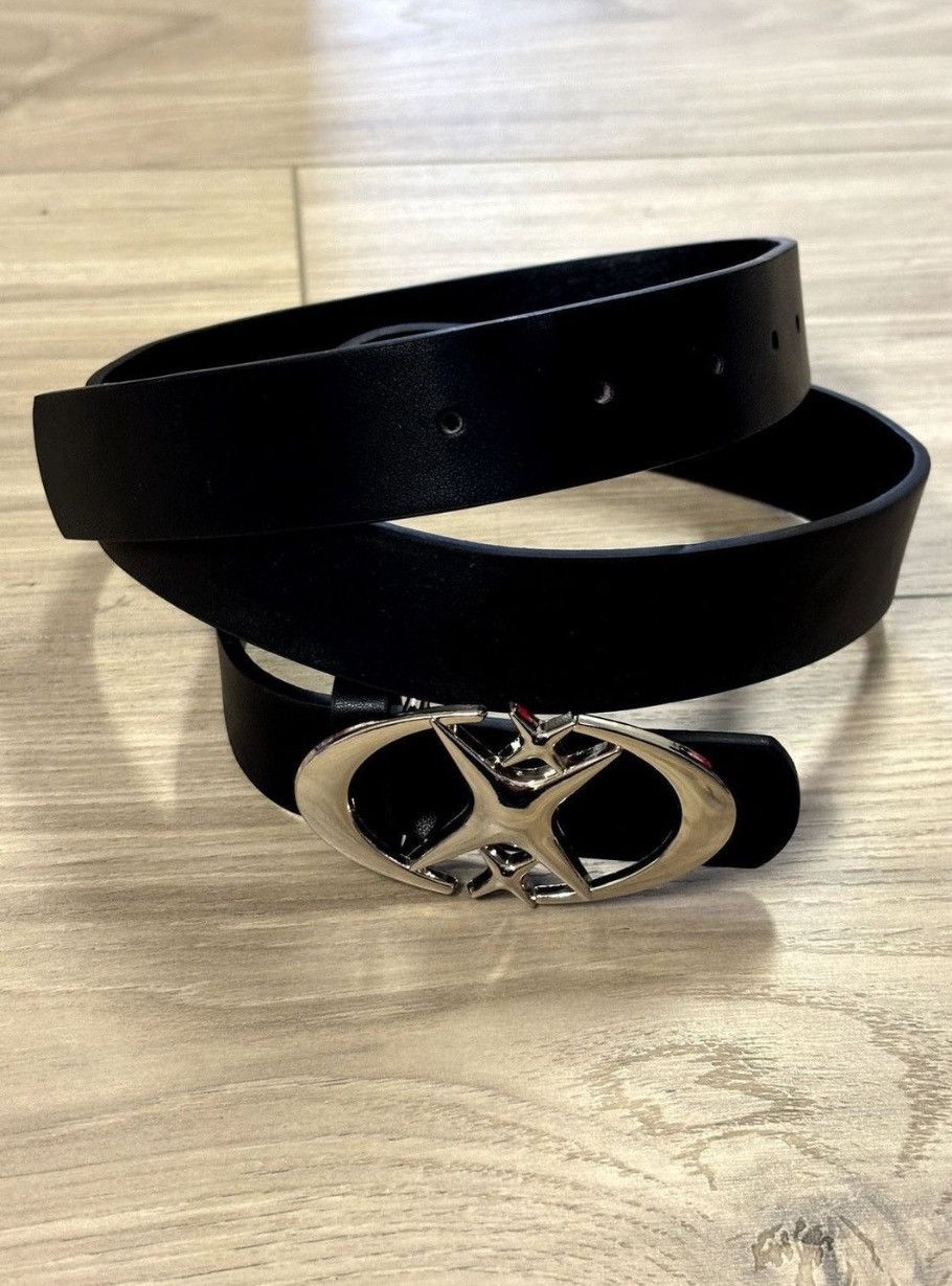 Japanese Brand × Vintage Black Triple Star Belt Size 30 - 2 Thumbnail
