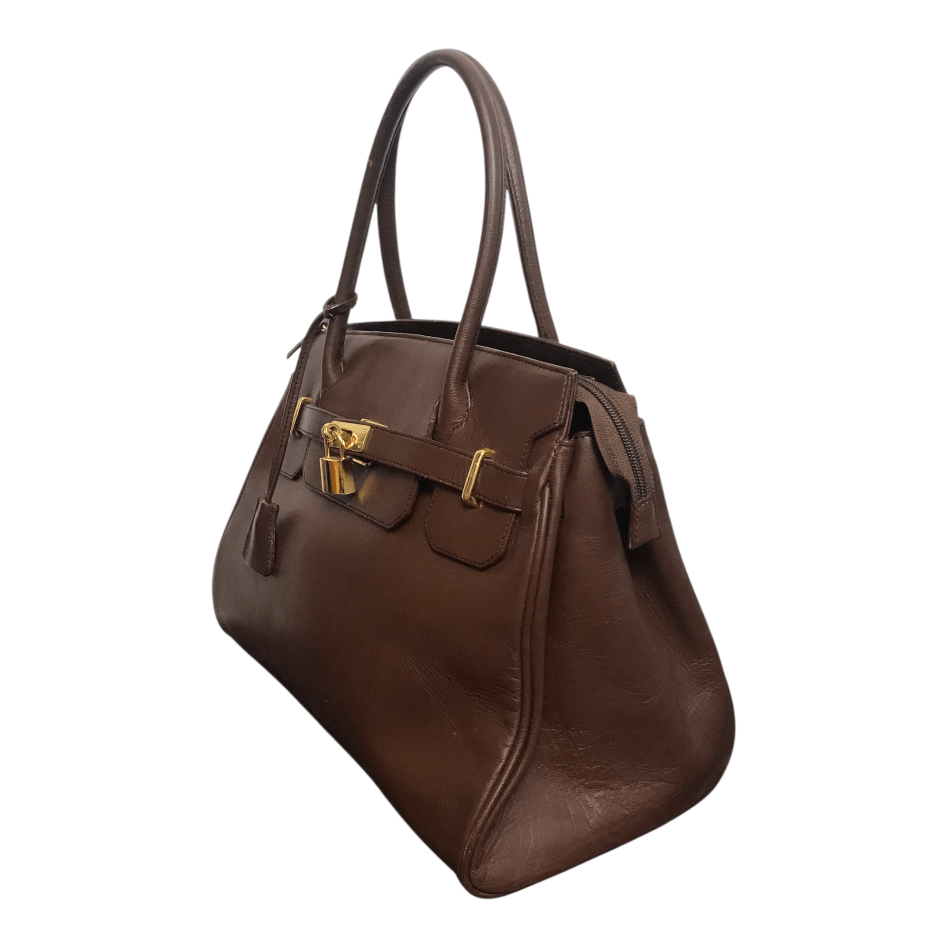 Handmade × If Six Was Nine Birkin Full Leather Brown By Valentino Pia Hand Bag Size ONE SIZE - 4 Thumbnail