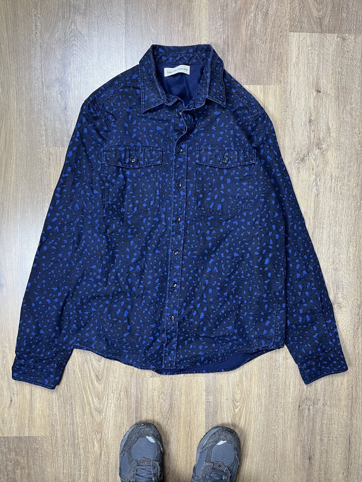 Designer × Libertine-Libertine ➕ libertine libertine blue camo overshirt jacket Size US L / EU 52-54 / 3 - 1 Thumbnail