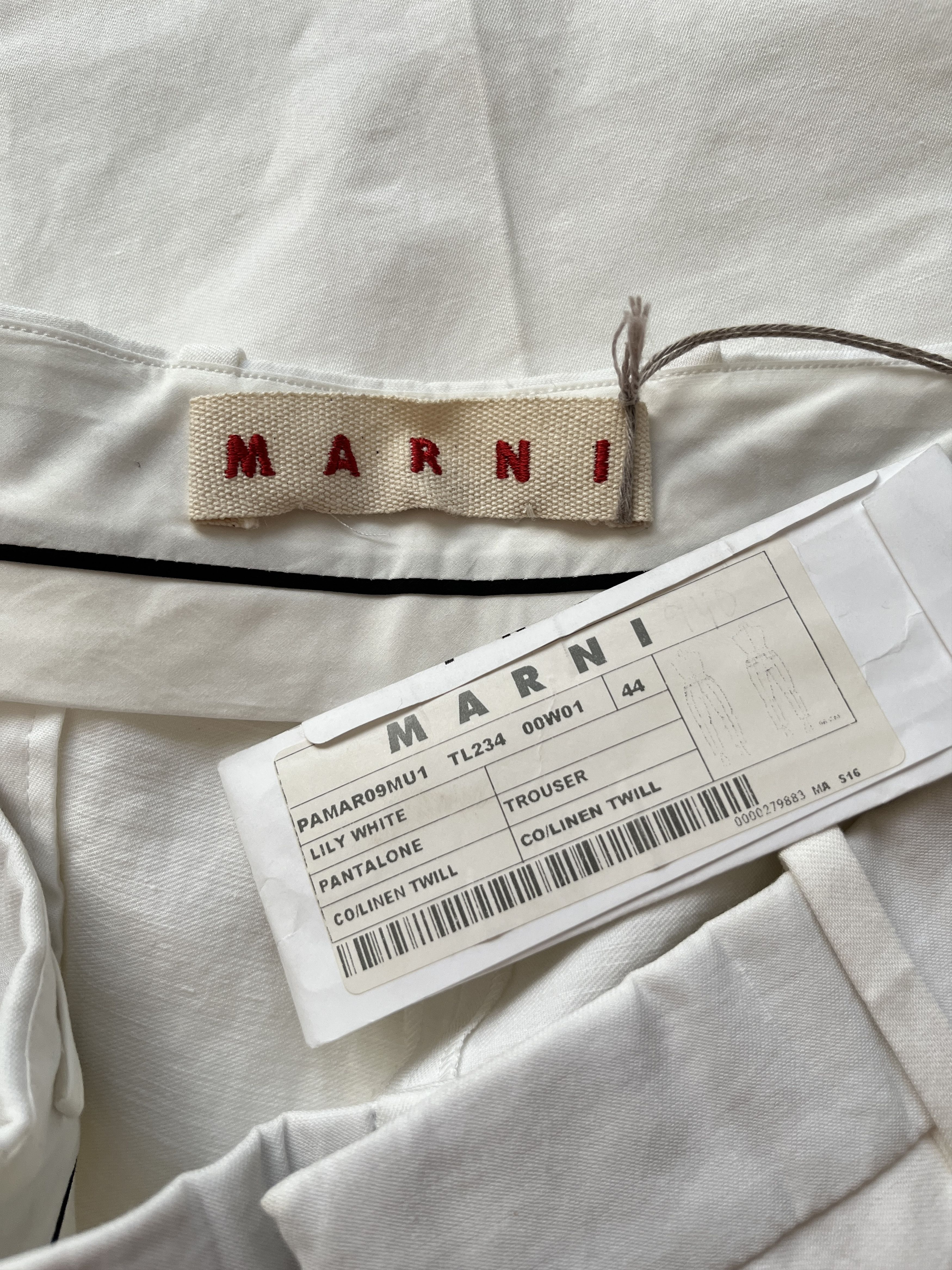Marni ⚡️QUICK SALE⚡️Marni White Pants Trousers with Cuffs Size 32" / US 10 / IT 46 - 3 Thumbnail