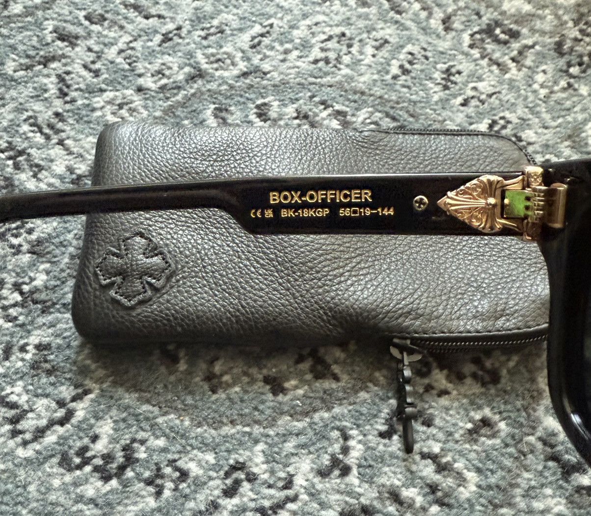 Chrome Hearts Chrome Hearts Box Officer Sunglasses Black Gold Size ONE SIZE - 2 Thumbnail
