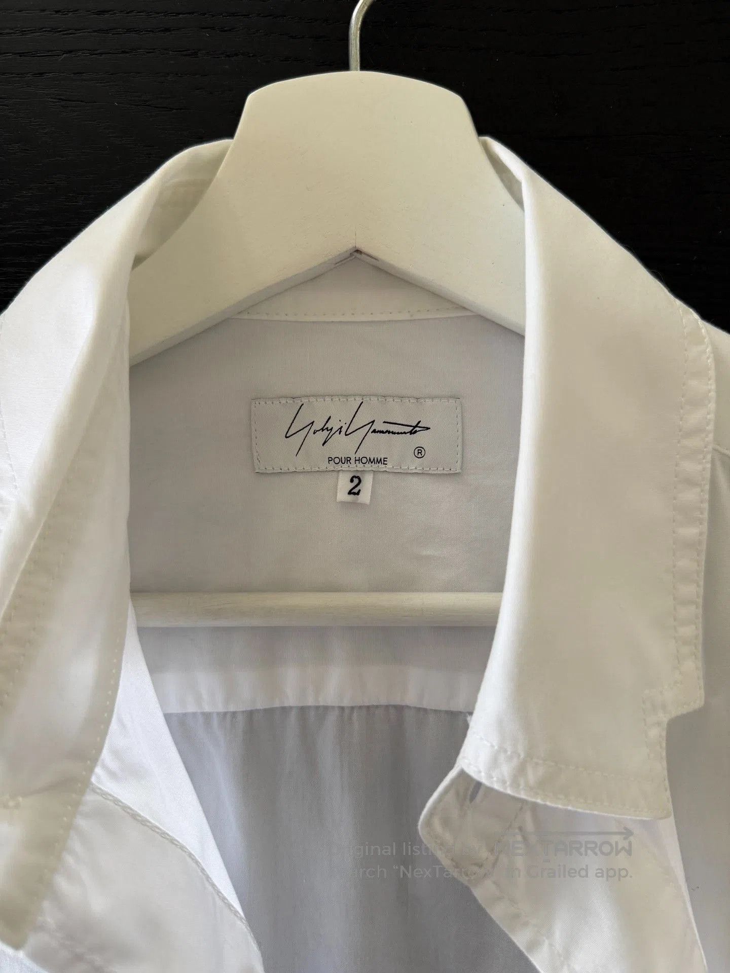 Yohji Yamamoto Yohji Yamamoto 21AW Asymmetric Collar Shirt. Size US M / EU 48-50 / 2 - 4 Thumbnail