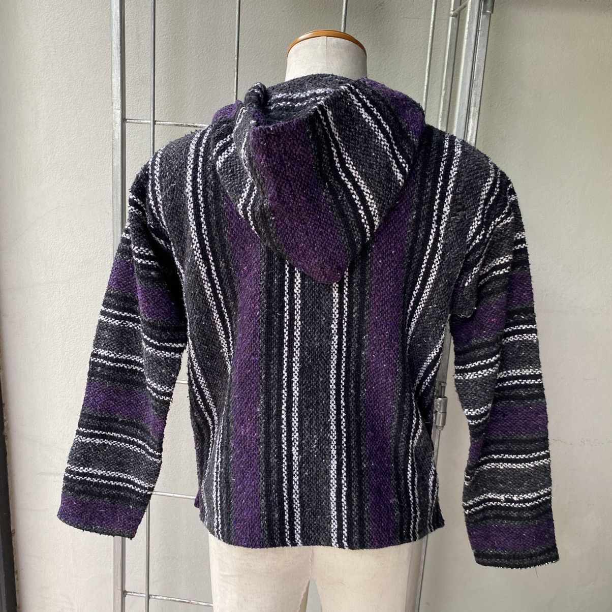 Vintage Black & Purple Striped Baja Hoodie Size US M / EU 48-50 / 2 - 21 Thumbnail