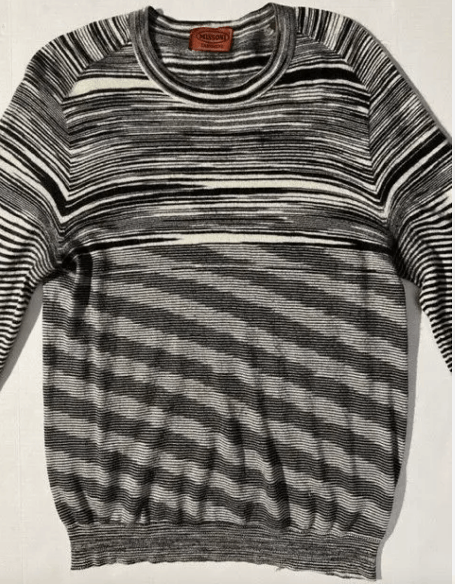 Missoni MISSONI Mens Cashmere Black Grey Space Dye Sweater Size US M / EU 48-50 / 2 - 4 Thumbnail