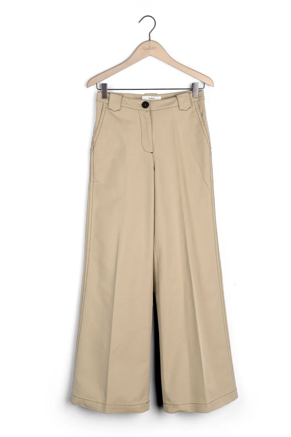 ba&sh Ba&sh wide leg beige dove trousers Size 28" / US 6 / IT 42 - 1 Thumbnail