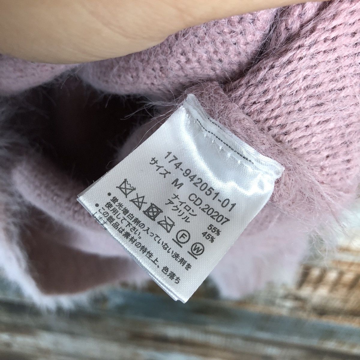 Homespun Knitwear DLL Ingni Pink Mohair shaggy fur Knitwear #C234 Size S / US 4 / IT 40 - 11 Thumbnail