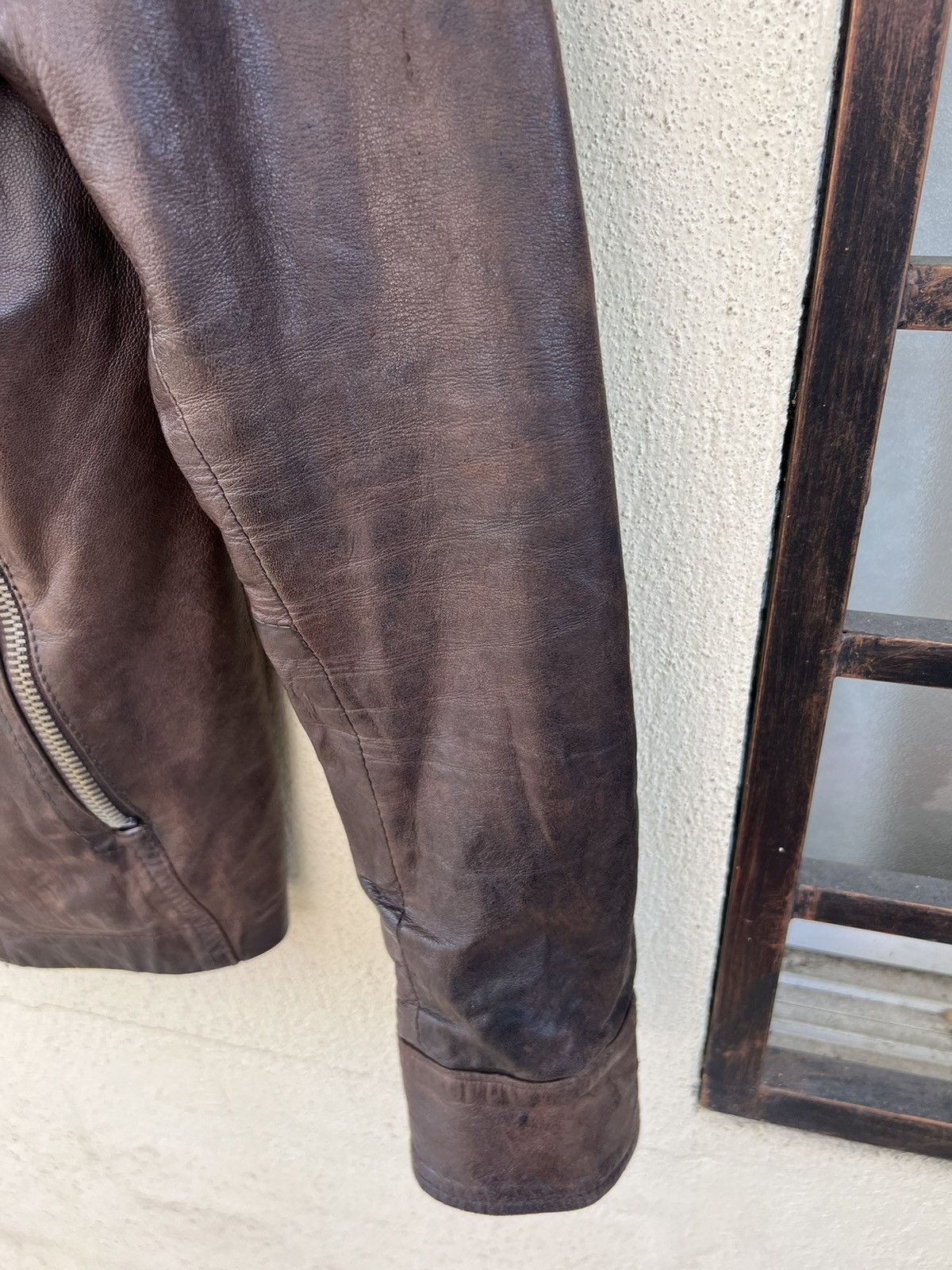 Lamborghini Vintage Tonino Lamborghini Patina Dark Brown Leather Jacket Size US M / EU 48-50 / 2 - 11 Thumbnail