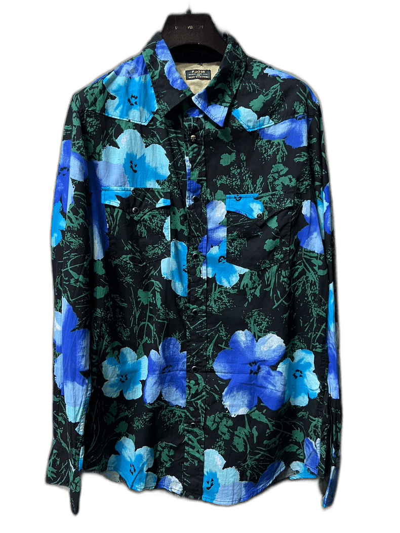 Japanese Brand Raer Men's Floral Long Sleeve Shirt Size US L / EU 52-54 / 3 - 1 Thumbnail