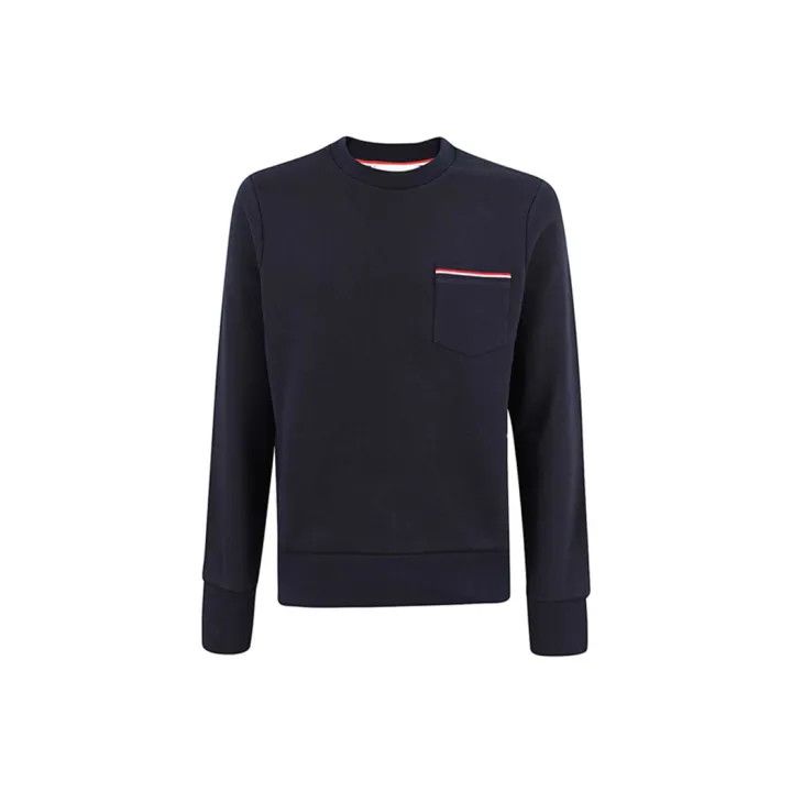 Thom Browne Thom Browne Striped Cotton Pullover Sweatshirt 0079 Size US S / EU 44-46 / 1 - 1 Thumbnail