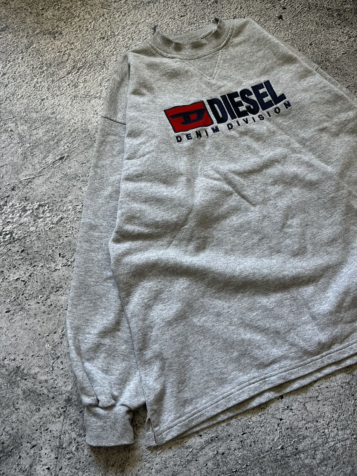 Vintage 90s DIESEL Retro Big Logo Boxy Sweatshirt Y2K Style