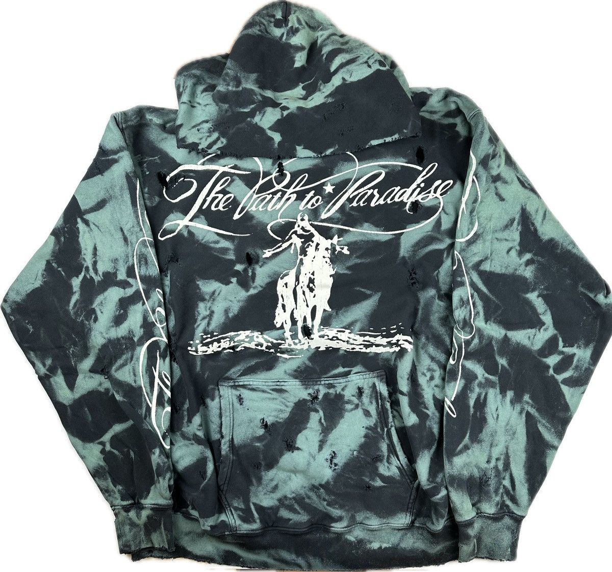 HELLSTAR Hellstar Green Marble Paradise Hoodie Size US XXL / EU 58 / 5 - 1 Thumbnail