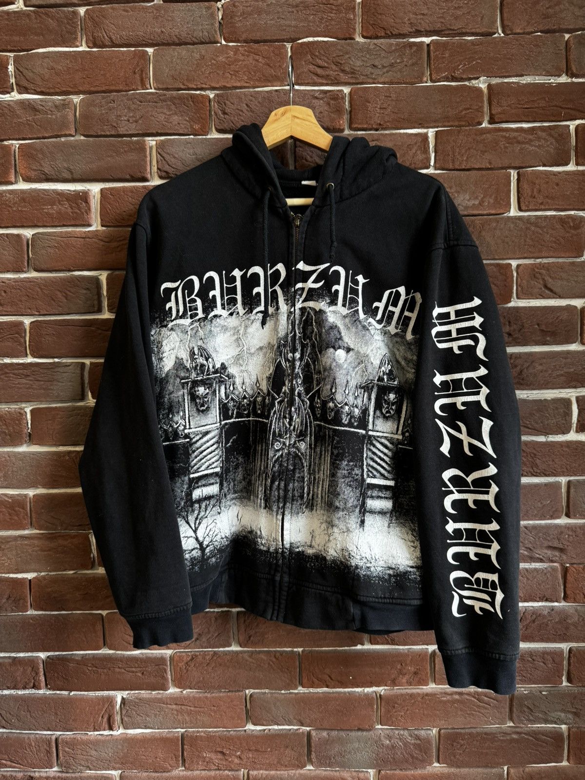 Band Tees × Vintage Burzum Vintage Black Metal Band Zip