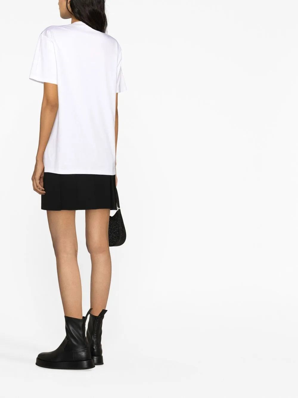 Versace o1y0226 Logo Crewneck T-Shirt in White Size XS / US 0-2 / IT 36-38 - 3 Thumbnail