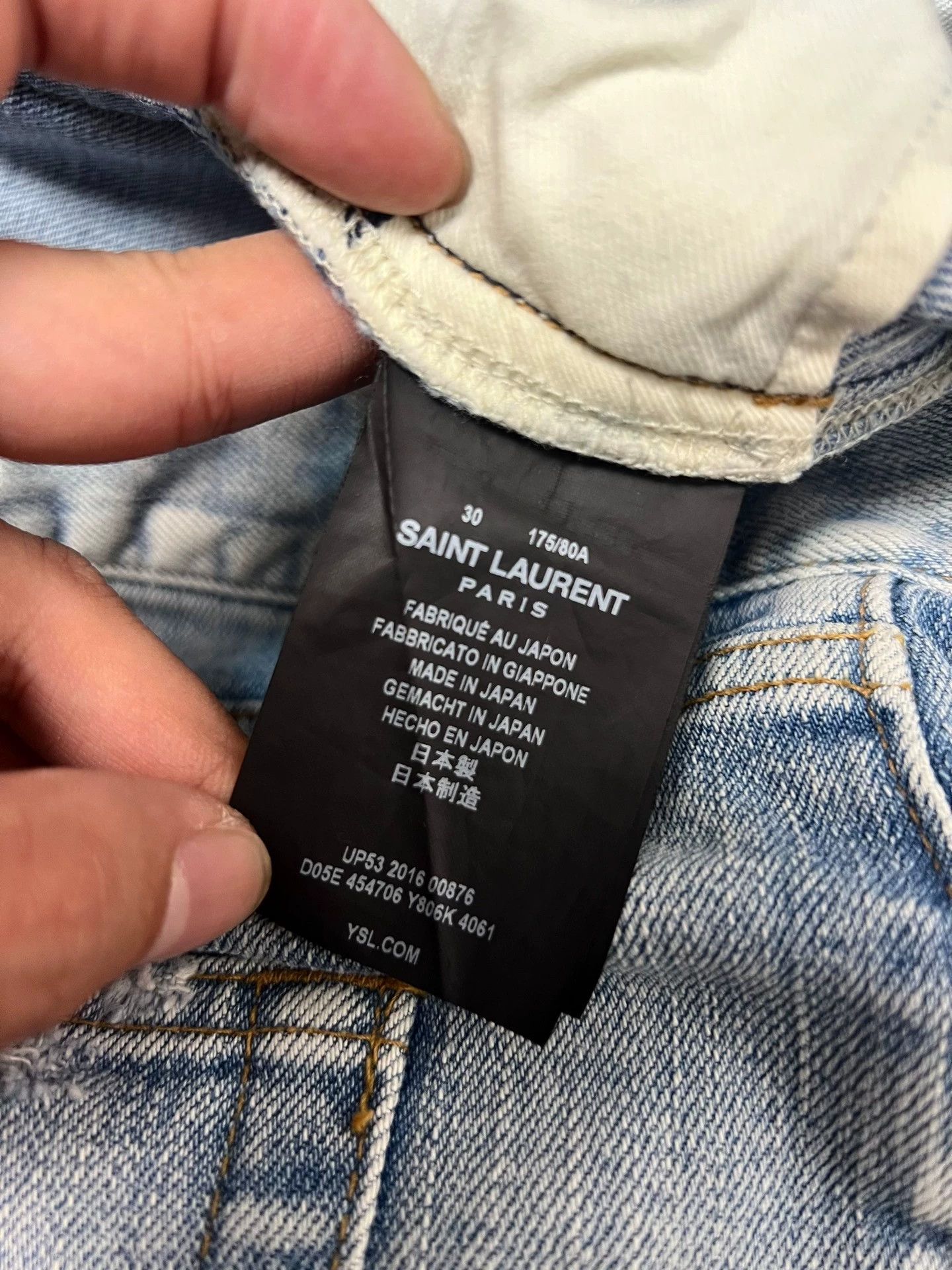 Saint Laurent Paris Saint Laurent SLP Spring/Summer 2017 light blue jeans Size US 30 / EU 46 - 8 Thumbnail
