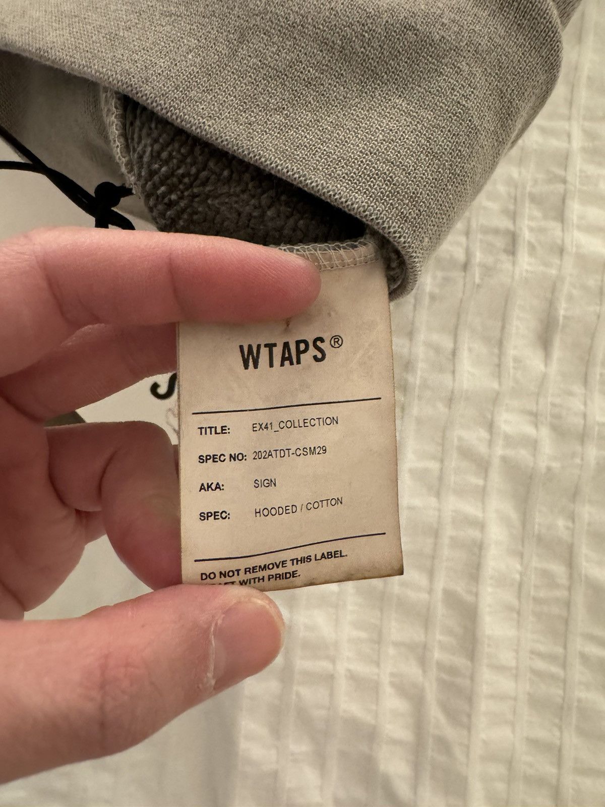 Wtaps WTAPS-SIGN HOODIE-GREY (SZ 01)-FULL SET Size US S / EU 44-46 / 1 - 7 Thumbnail