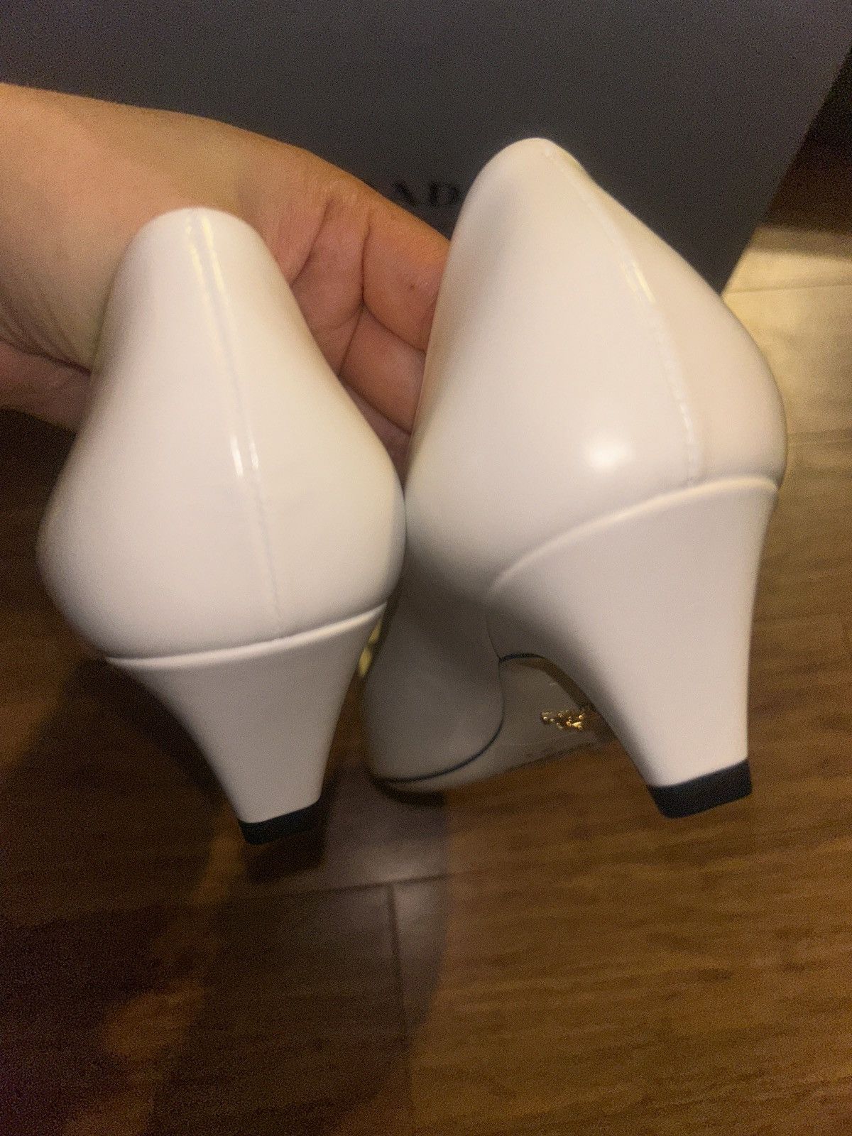 Prada PRADA Bunny Brushed Leather Kitten Heel Pumps Floral Size US 9 / IT 39 - 9 Thumbnail