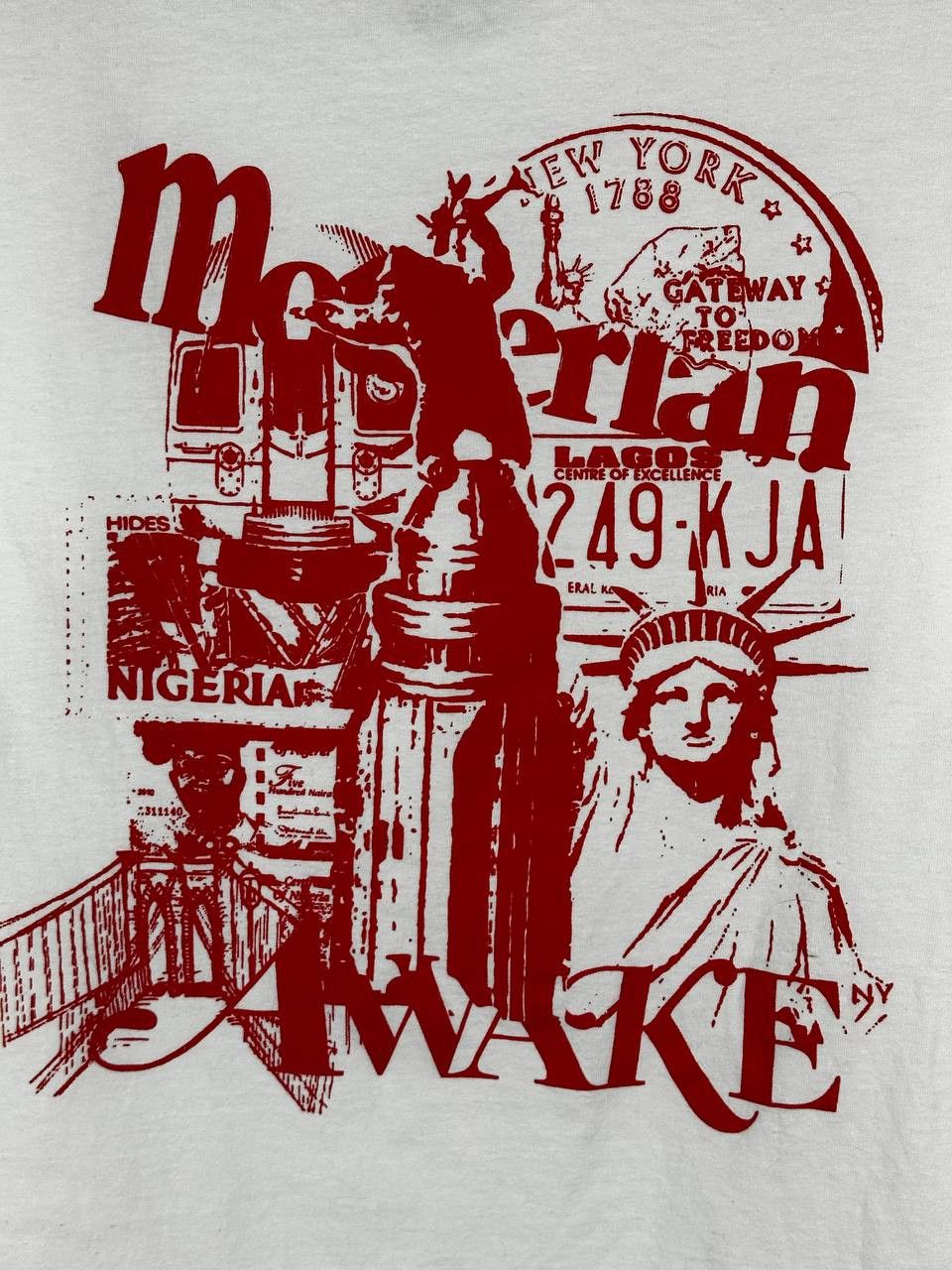 Awake NY Awake Motherlan NY Logo White T-Shirt Size US L / EU 52-54 / 3 - 9 Thumbnail