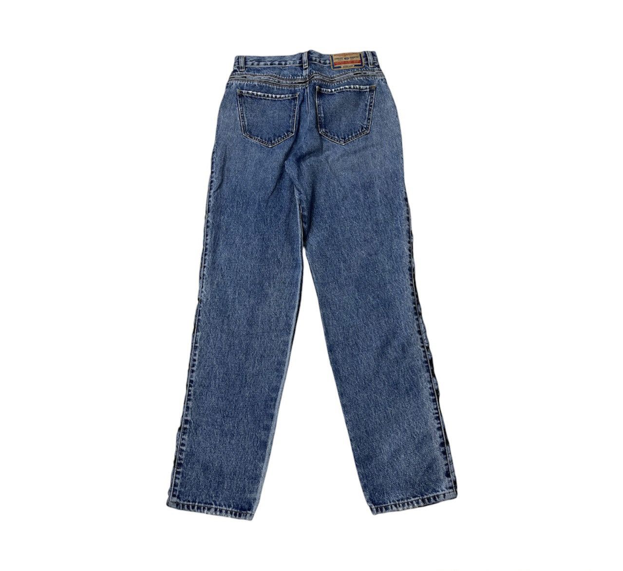 Designer × Diesel Diesel D-Pilut mesh stripe jeans pants washed distressed Size 28" / US 6 / IT 42 - 2 Thumbnail