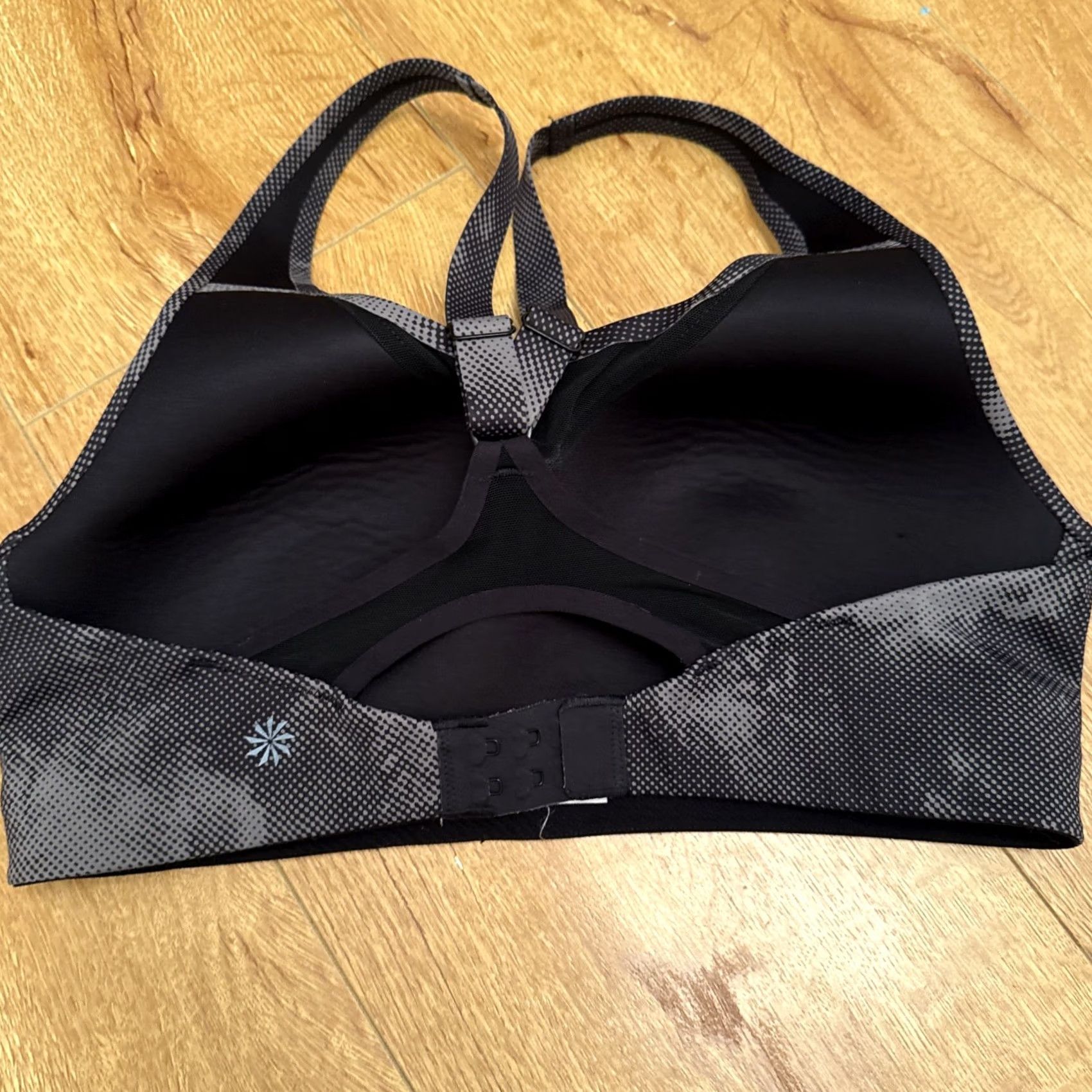 Athleta Athleta Sports Bra Womens 34C Black Gray Printed Advance Mold Cup Activewear Size ONE SIZE - 3 Thumbnail