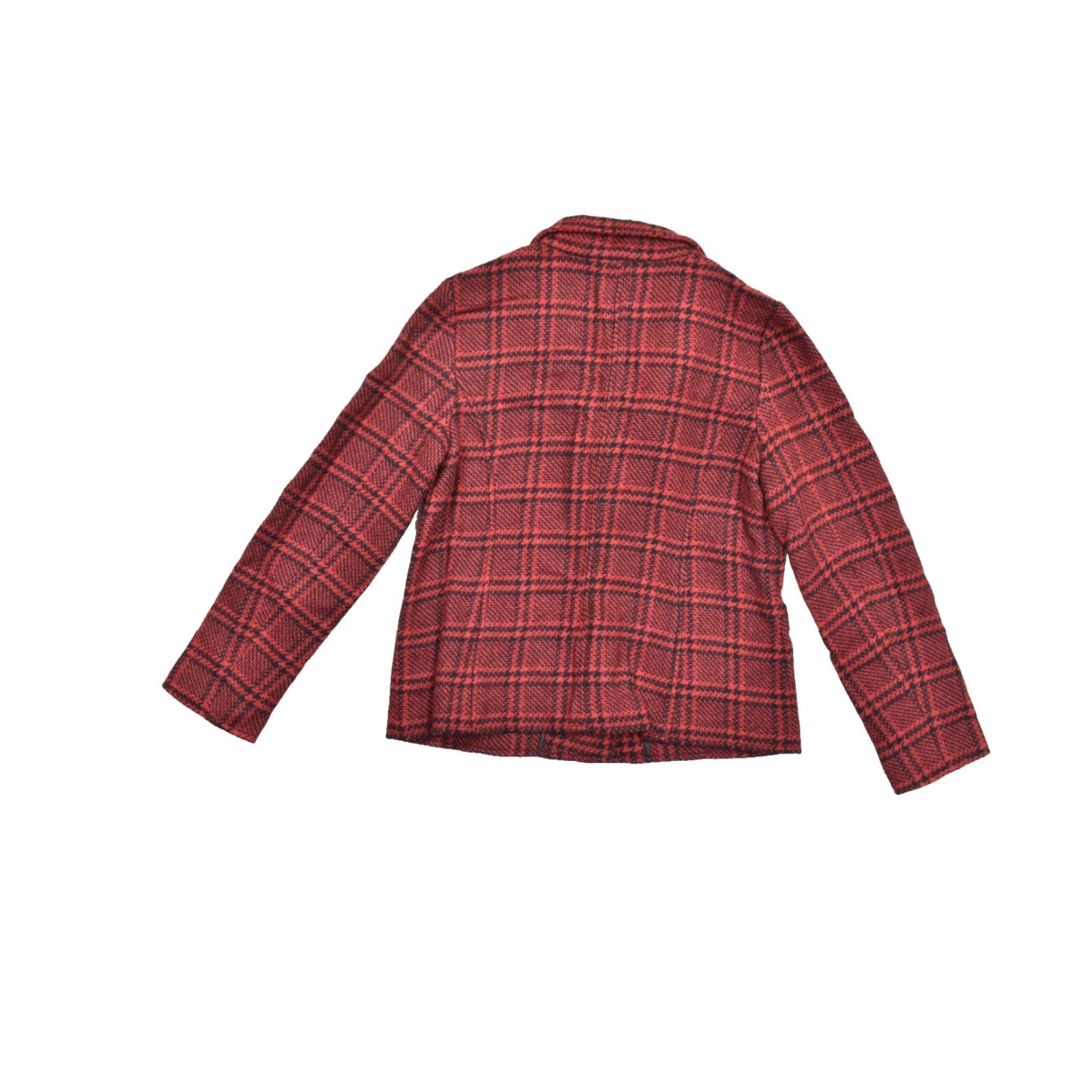 Talbots Talbots Blazer Jacket Wool Blend Houndstooth Plaid Two Button Red Regular Women XS-4 Size S / US 4 / IT 40 - 2 Thumbnail