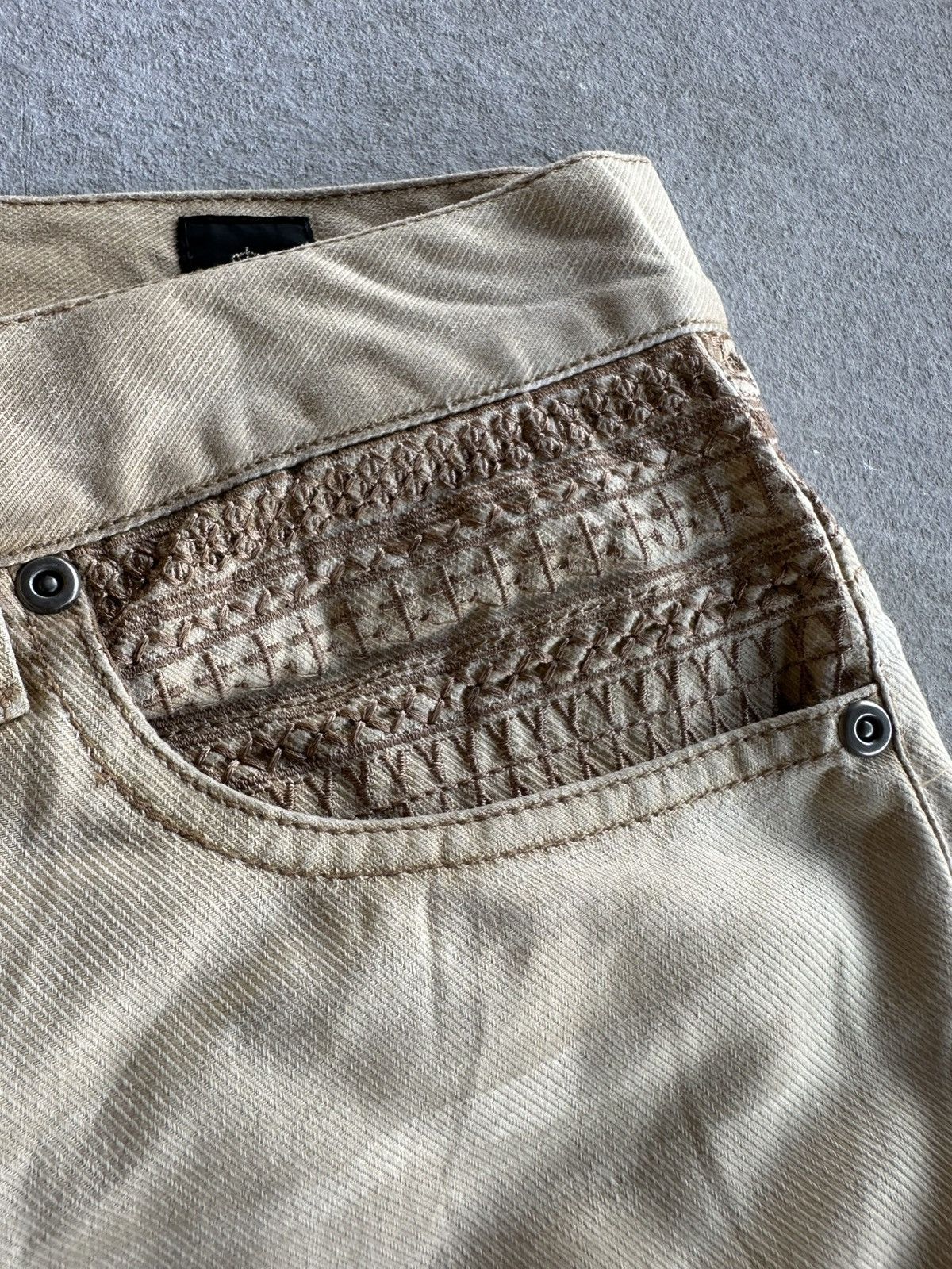 semanticdesign HEAT🔥🔥Vintage SEMATIC DESIGN Jeans Skulls Embroidery Pants Size US 33 - 7 Thumbnail
