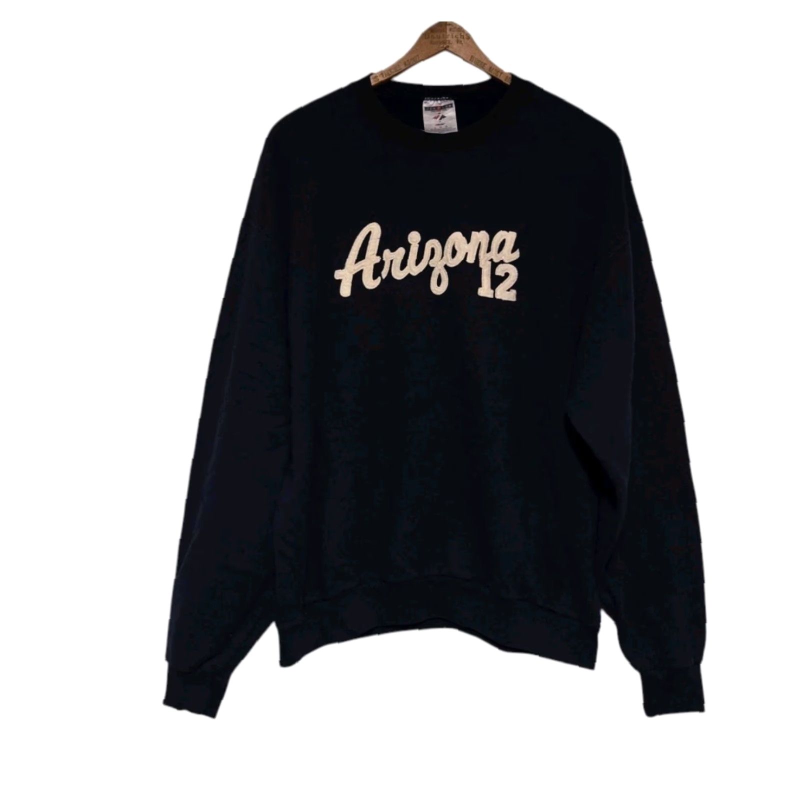 Jerzees VINTAGE Arizona Sweatshirt Navy Blue Embroidered Y2K Spell Out Large Mens SweatshirtPullover Blue Embroidered Arizona Y2K Spell Out Size US L / EU 52-54 / 3 - 2 Thumbnail
