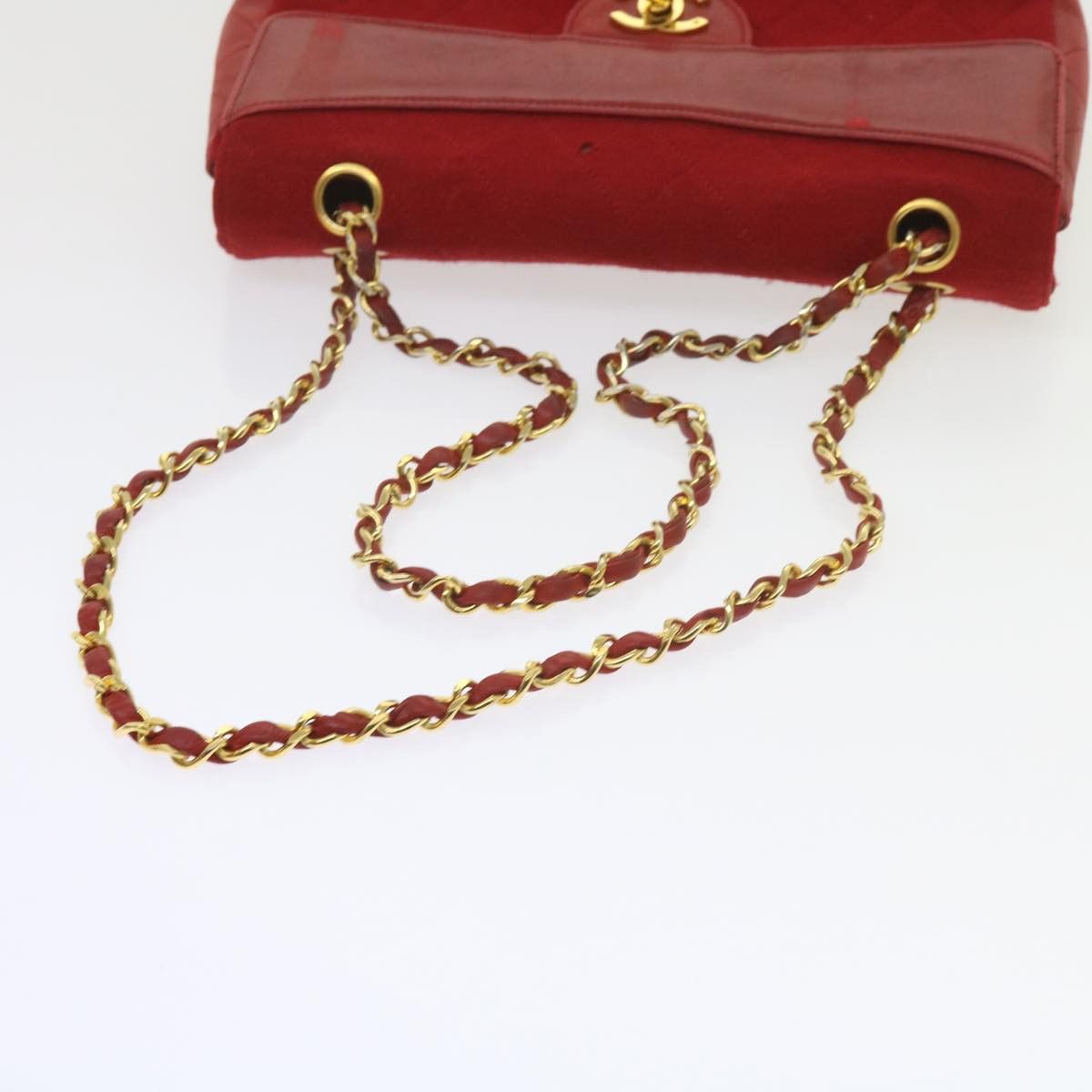 Chanel CHANEL Matelasse Chain Shoulder Bag Canvas Red CC Size ONE SIZE - 9 Thumbnail