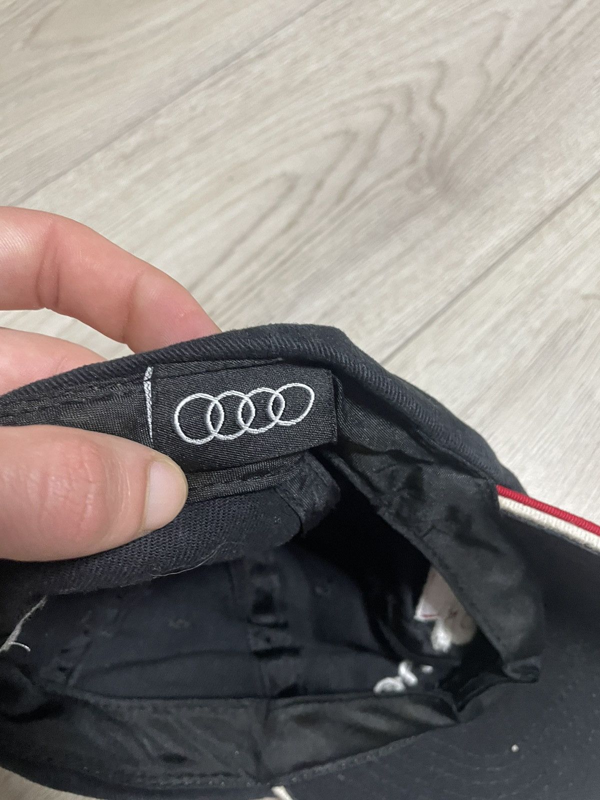 Audi Vintage Audi S Line Cap Black Red Trim Motorsport Hat Size ONE SIZE - 8 Thumbnail