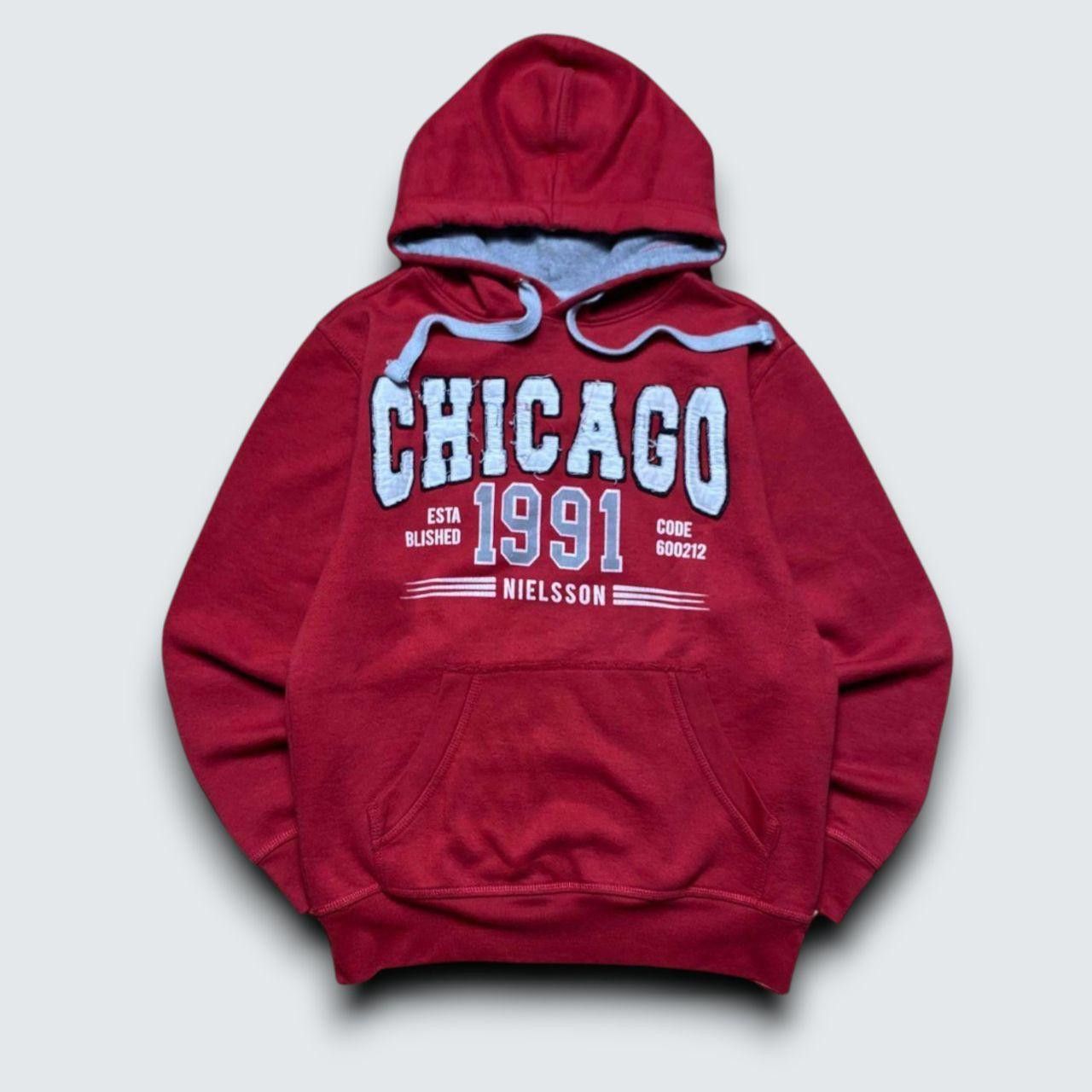 Japanese Brand 00s Chicago Embroidered Boxy Hoodie Size US M / EU 48-50 / 2 - 1 Thumbnail