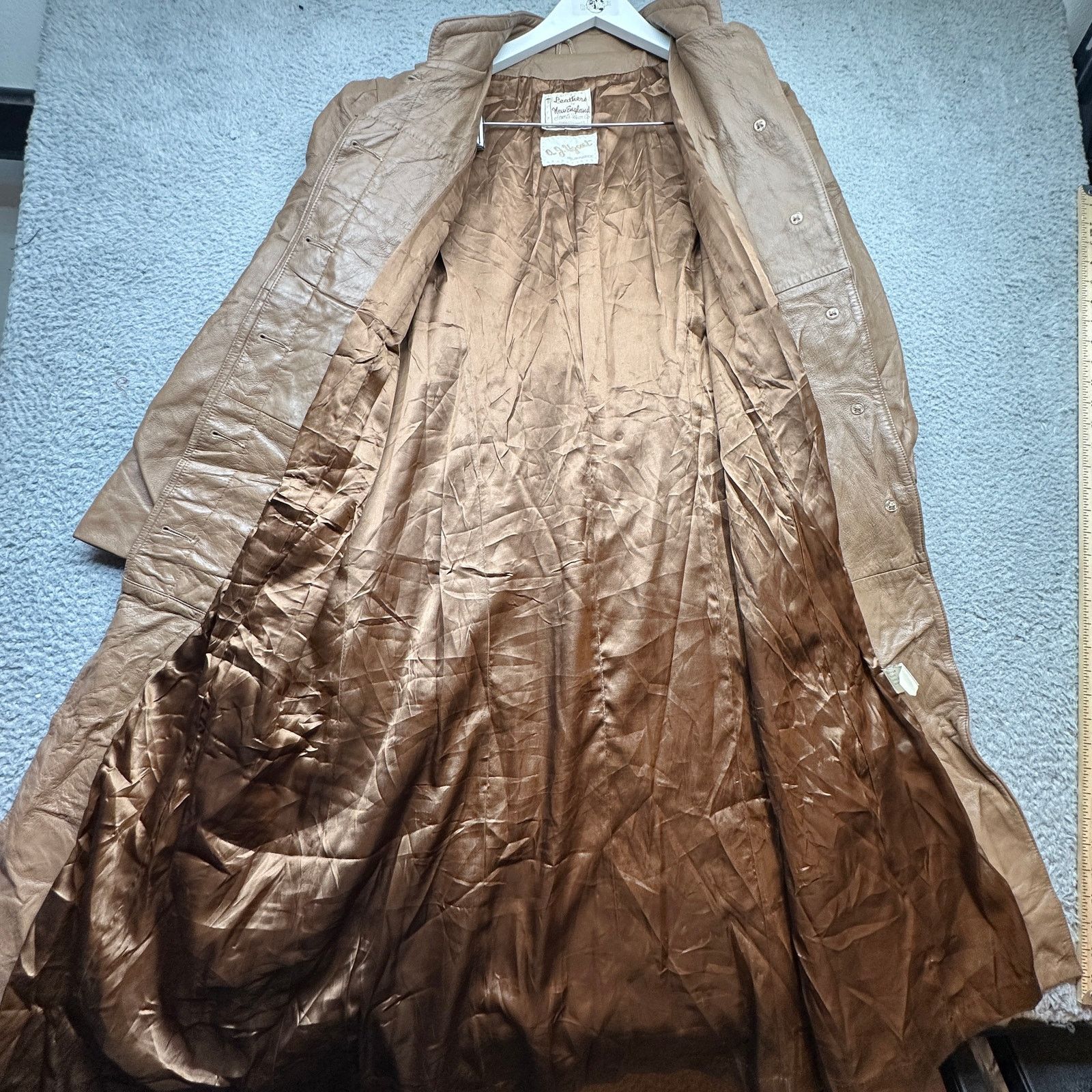 Other Vintage 70s New England Sportswear Leather Coat Womens 12 Size XL / US 12-14 / IT 48-50 - 10 Thumbnail