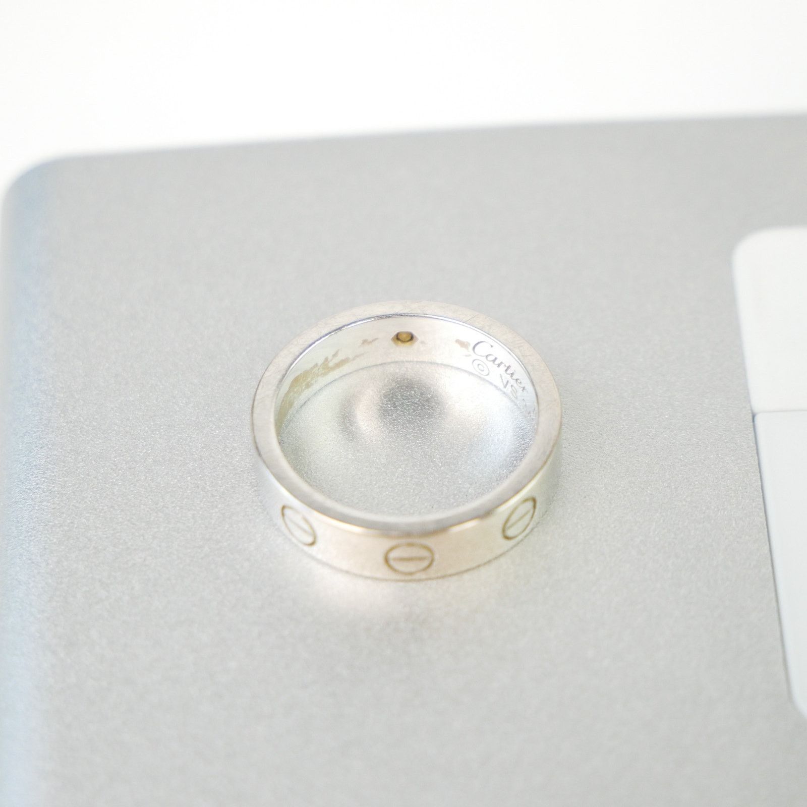 Cartier Cartier 18K White Gold and Diamond Love Band Ring Size ONE SIZE - 5 Thumbnail