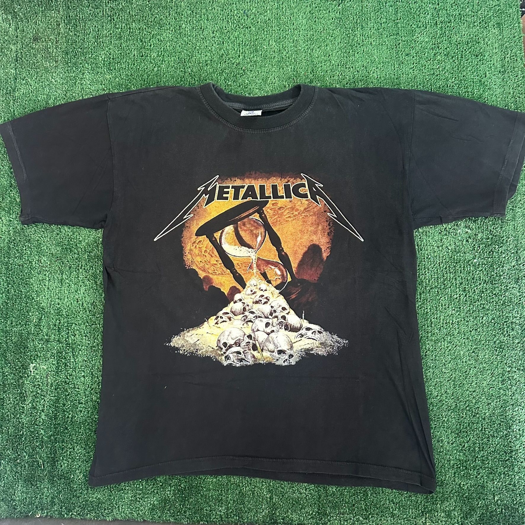 Metallica Vintage 90s Metallica Band T-Shirt Skull Hourglass Metal Tee Size US L / EU 52-54 / 3 - 1 Thumbnail