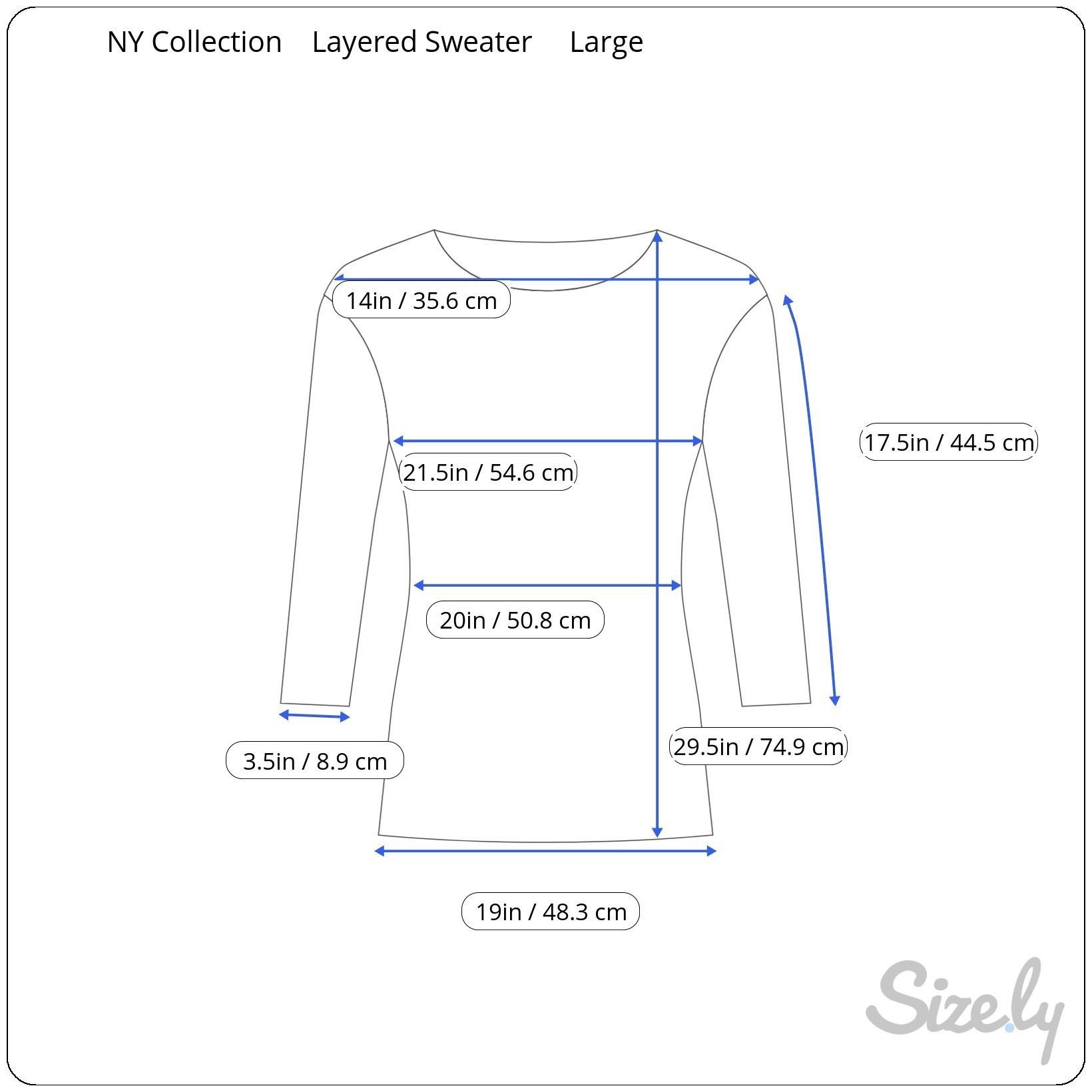Other NY Collection Women's Knit Layered Pullover Sweater Large NW Size L / US 10 / IT 46 - 4 Thumbnail