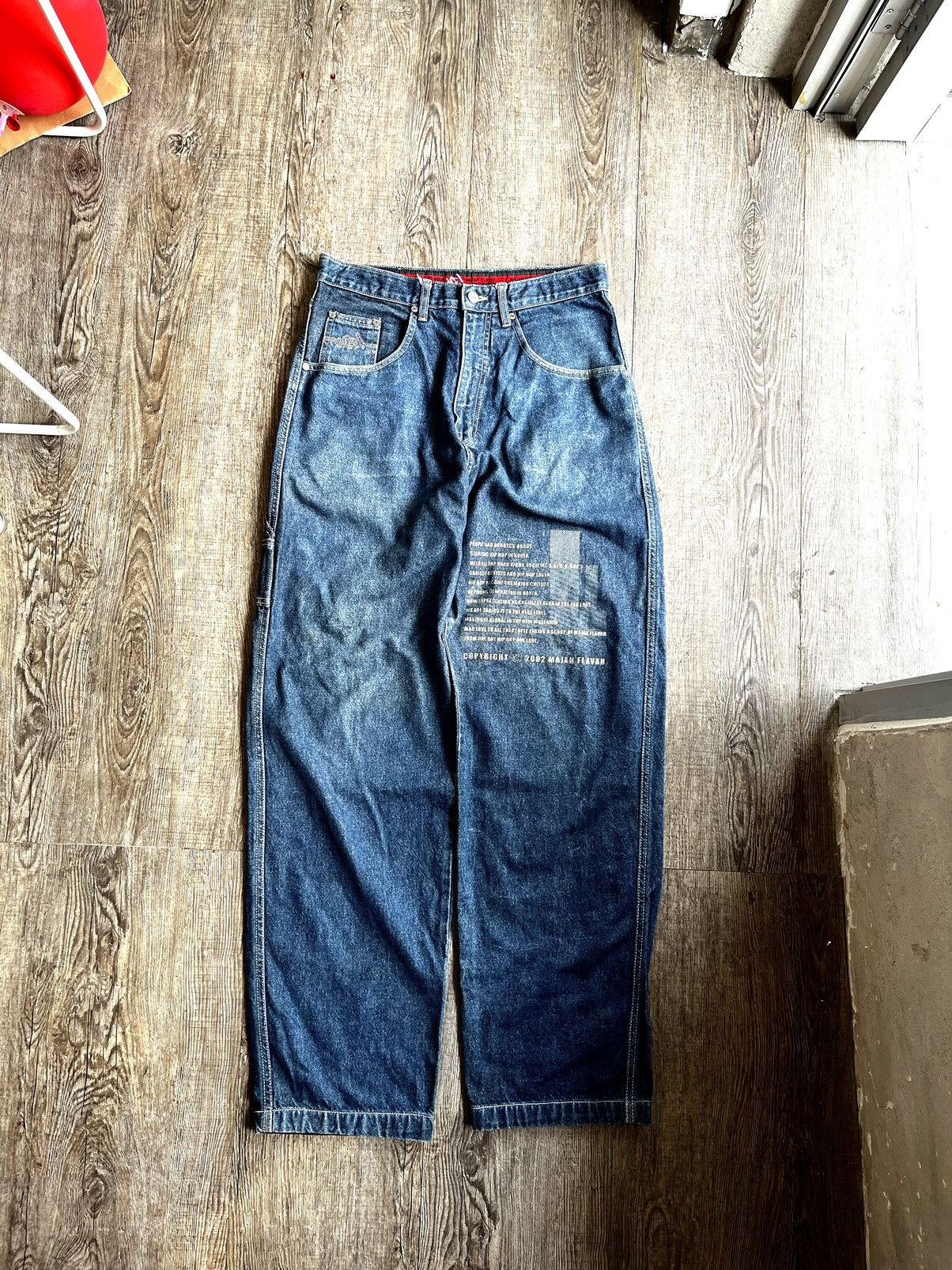 Fubu × Vintage HIPHOP BAGGY CARPENTER MAJAH FLAVAH COPYRIGHT 2002 Size US 30 / EU 46 - 2 Thumbnail