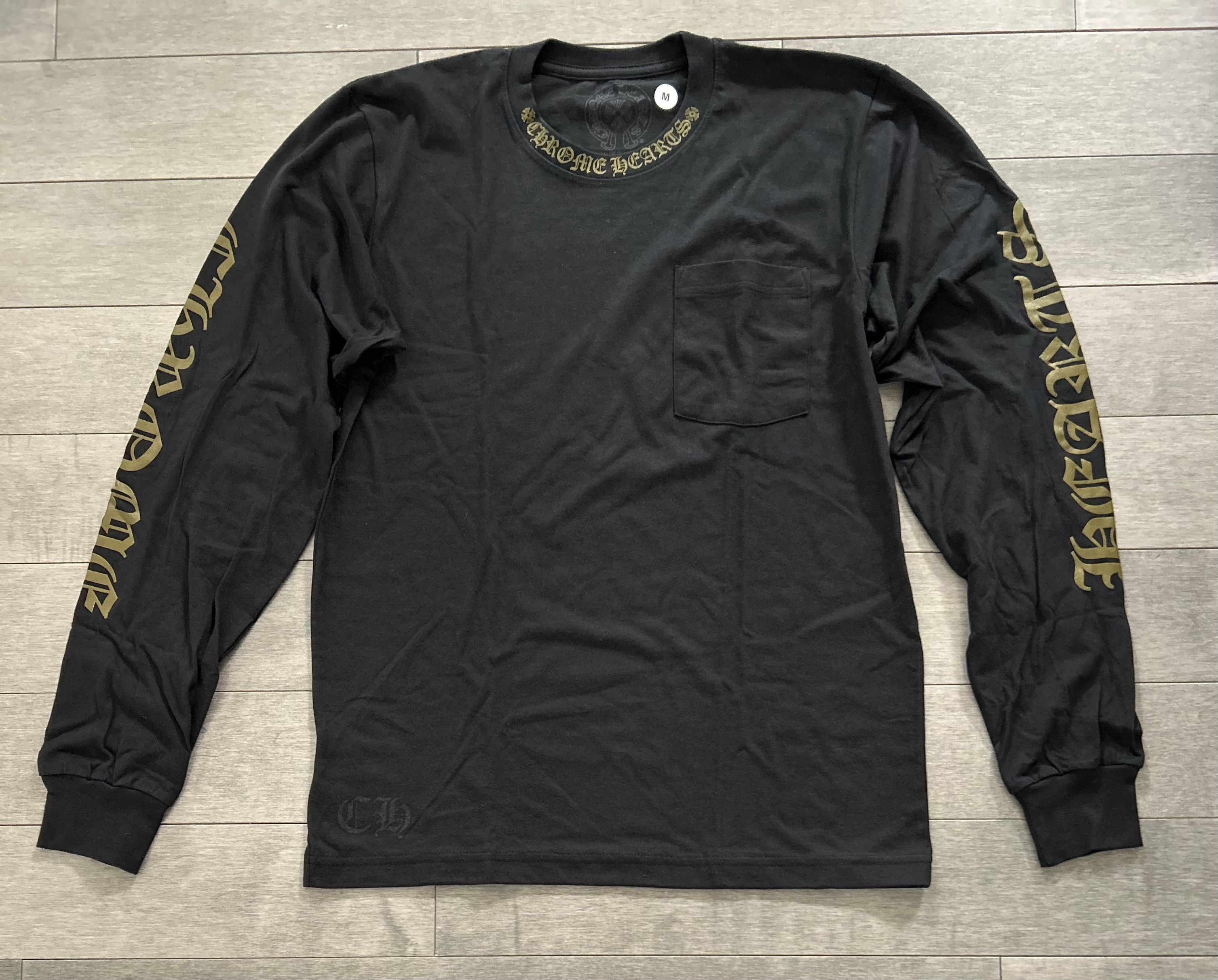 Chrome Hearts Neck Logo Long Sleeve Tee Shirt Black Purple | Grailed
