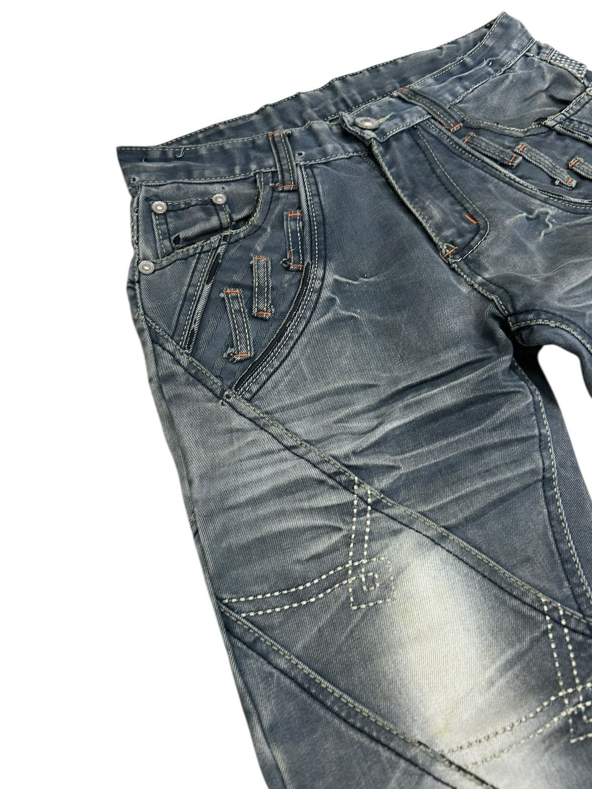 GOSTAR DE FUGA × Hysteric Glamour × Japanese Brand Pilibao Japan Made Biker Jean Multipocket Distressed Padded Size US 31 - 9 Thumbnail