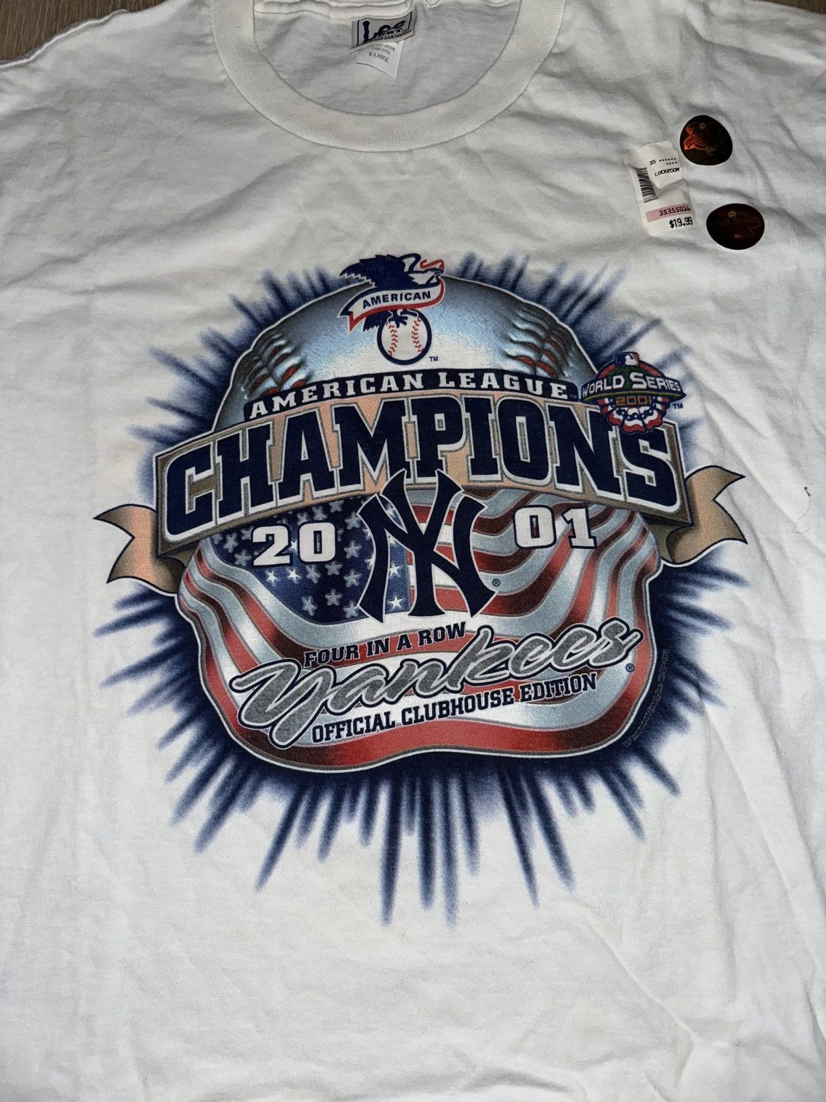Lee × MLB × Vintage Vintage New York Yankees 2001 AL Champions T-Shirt Size US XL / EU 56 / 4 - 3 Thumbnail