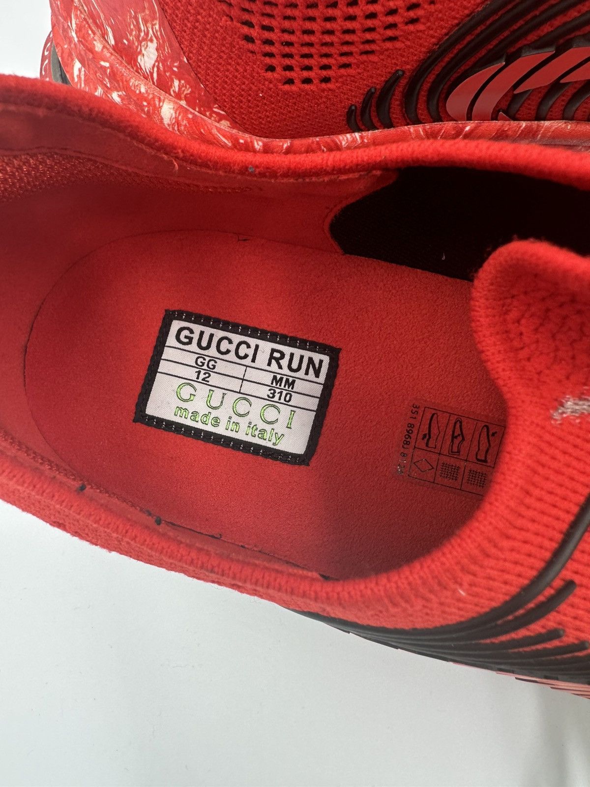 Gucci Gucci Run Sneaker Red brand new Size US 13 / EU 46 - 5 Thumbnail