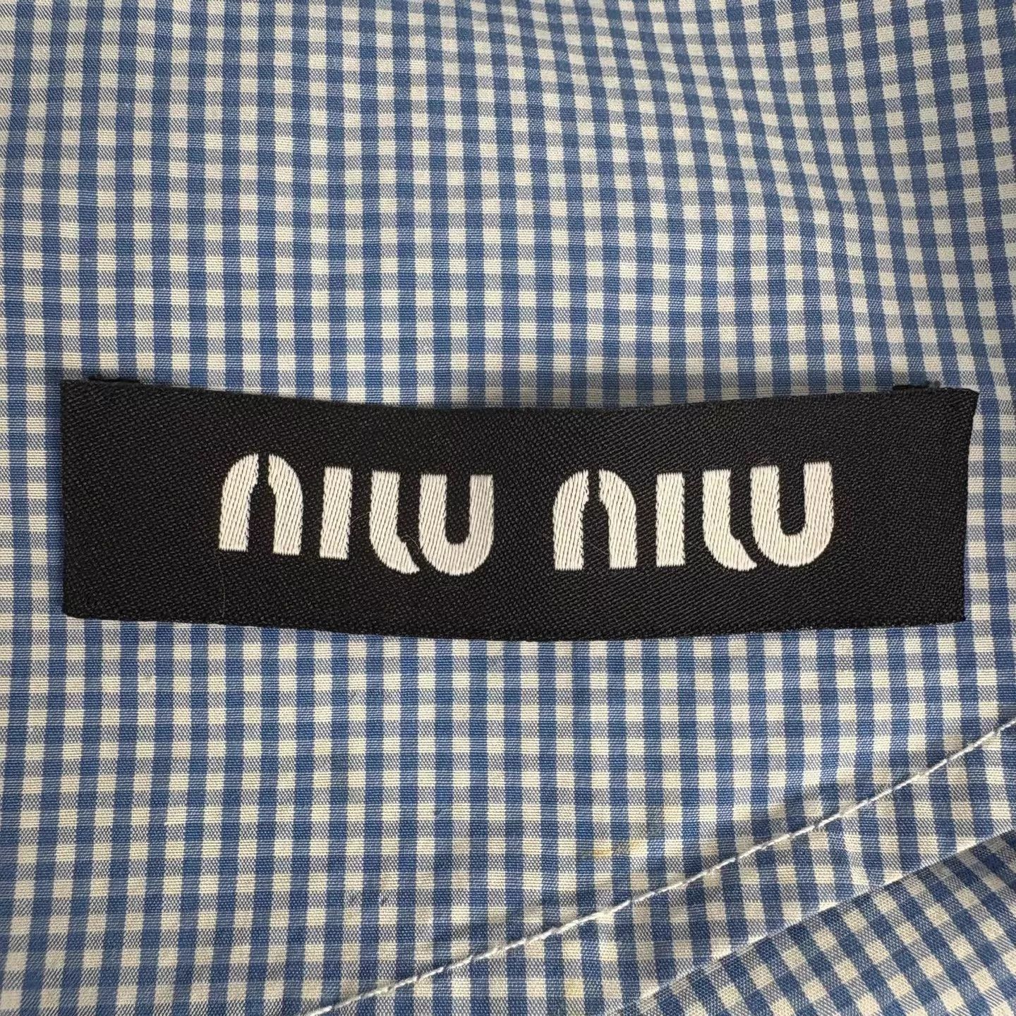 Miu Miu MIU MIU Black Logo Bow Long Sleeve Shirt 36 Size XS / US 0-2 / IT 36-38 - 6 Thumbnail