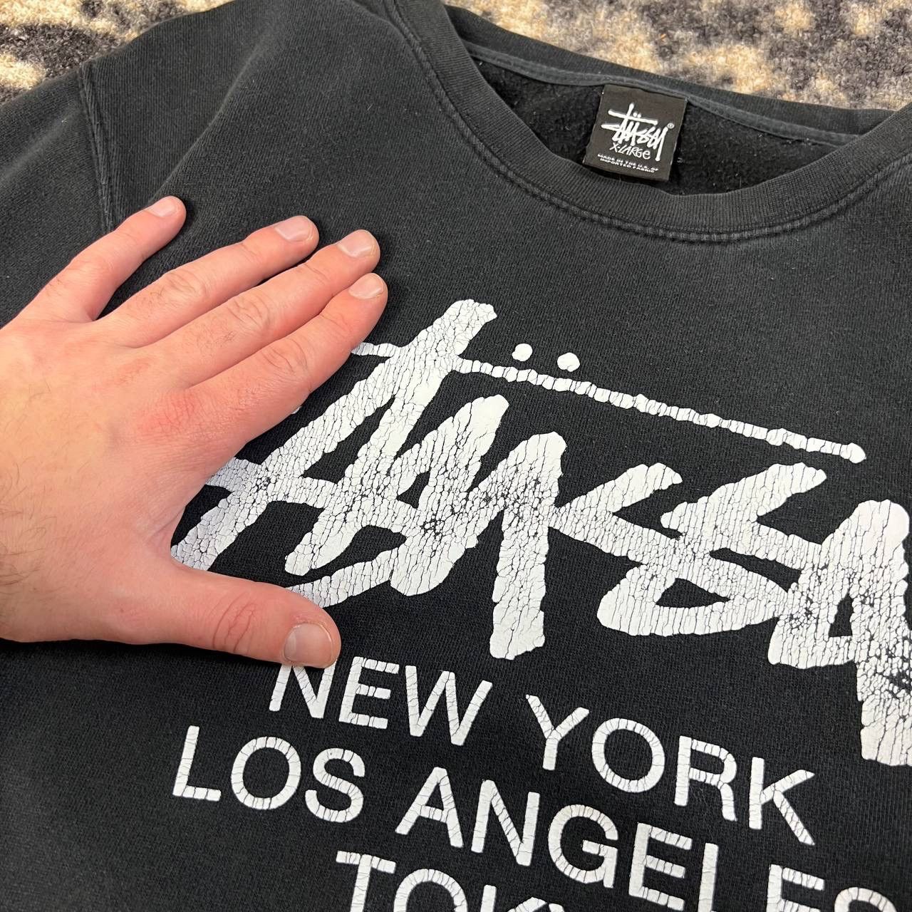 Stussy Stussy Big Logo Vintage Sweatshirt Streetwear Style Size US XL / EU 56 / 4 - 5 Thumbnail