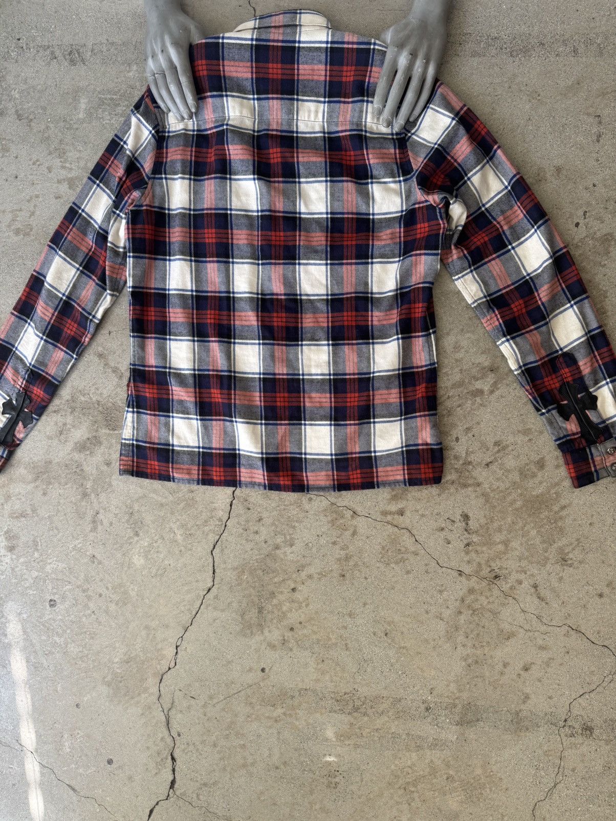 Chrome Hearts CHROME HEARTS FLANNEL PLAID SHIRT JACKET Size US L / EU 52-54 / 3 - 2 Thumbnail
