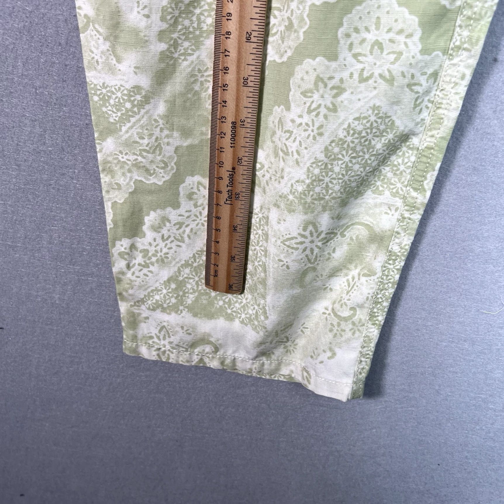 Anthropologie NWT Anthropologie Pilcro Slim Linen-Blend Beach Cargo Pants Slim Green Womens Small Size S Size 28" / US 6 / IT 42 - 3 Thumbnail