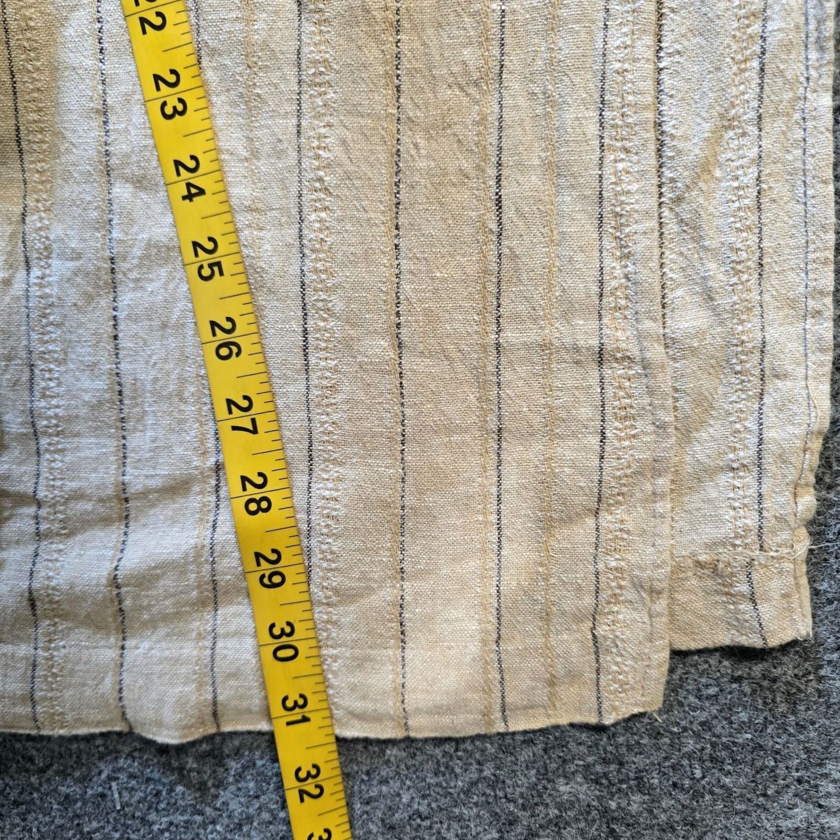 Drew Drew Pants Womens Size S Beige Striped Linen Wide-Leg Pull On Casual Beachy Size 28" / US 6 / IT 42 - 7 Thumbnail