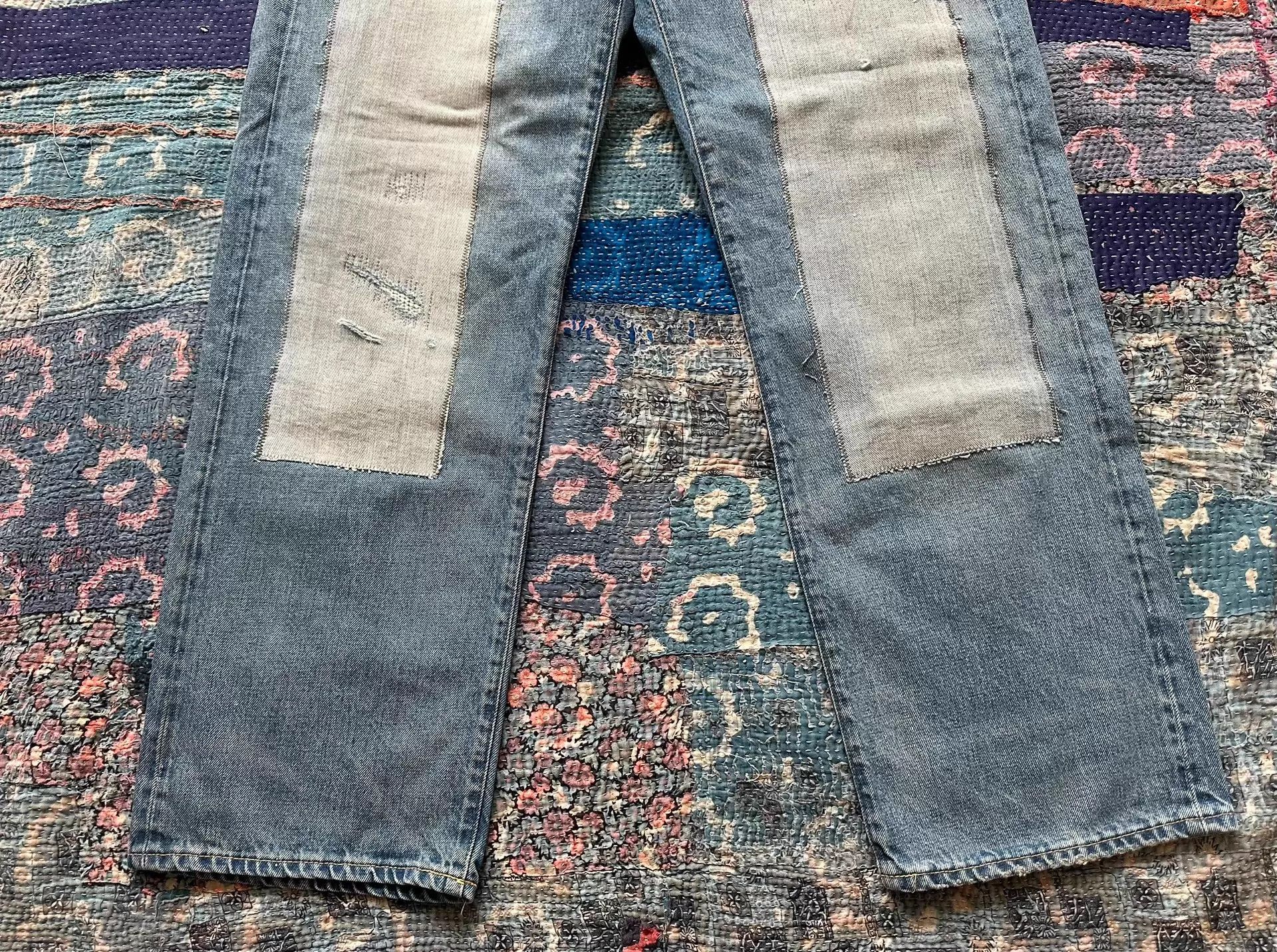 RRL Ralph Lauren RRL Patched Vintage Wash Jeans 32x30 Size US 32 / EU 48 - 4 Thumbnail