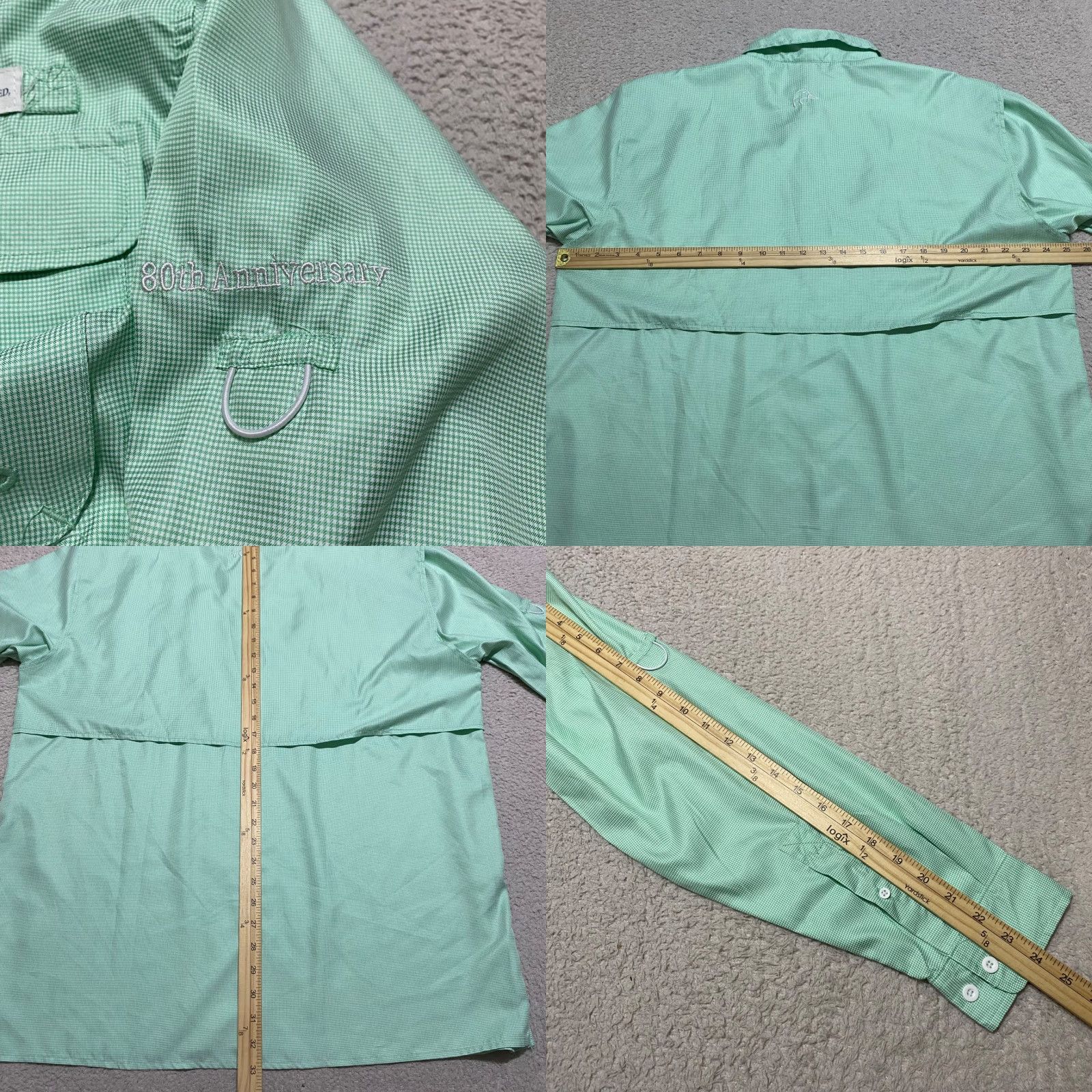 Vintage Ducks Unlimited Mens Large Shirt Green Plaid Long Sleeve Button-Down Vented Size US L / EU 52-54 / 3 - 8 Thumbnail