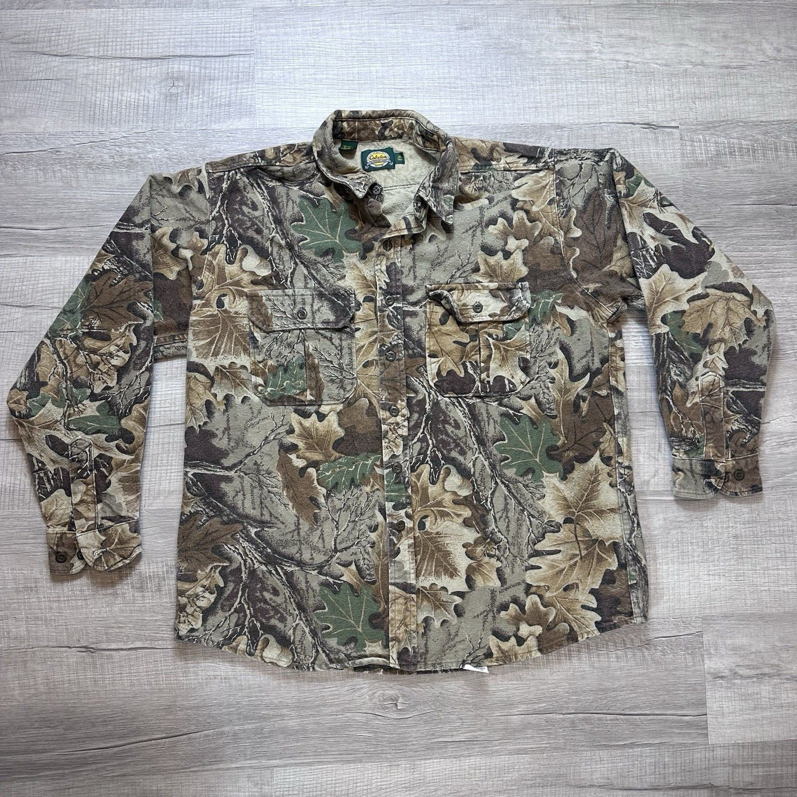 Cabelas Vintage Cabelas Mens Camouflage Button-Up Outdoor Shirt XLT Size US XL / EU 56 / 4 - 1 Thumbnail